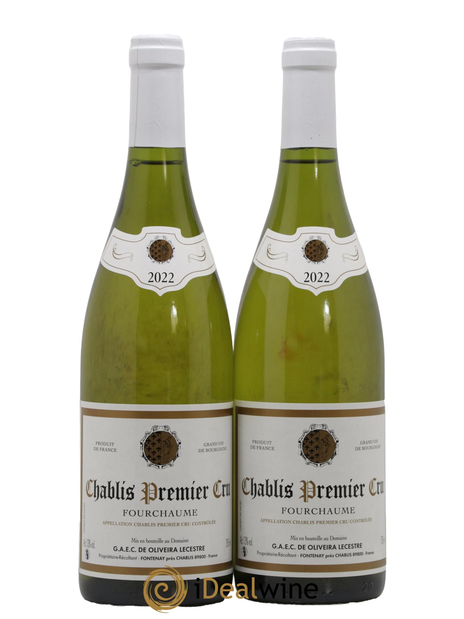 Chablis 1er Cru Fourchaume Gaec De Oliveira Lecestre 2022 - Lot de 2 bouteilles - 0