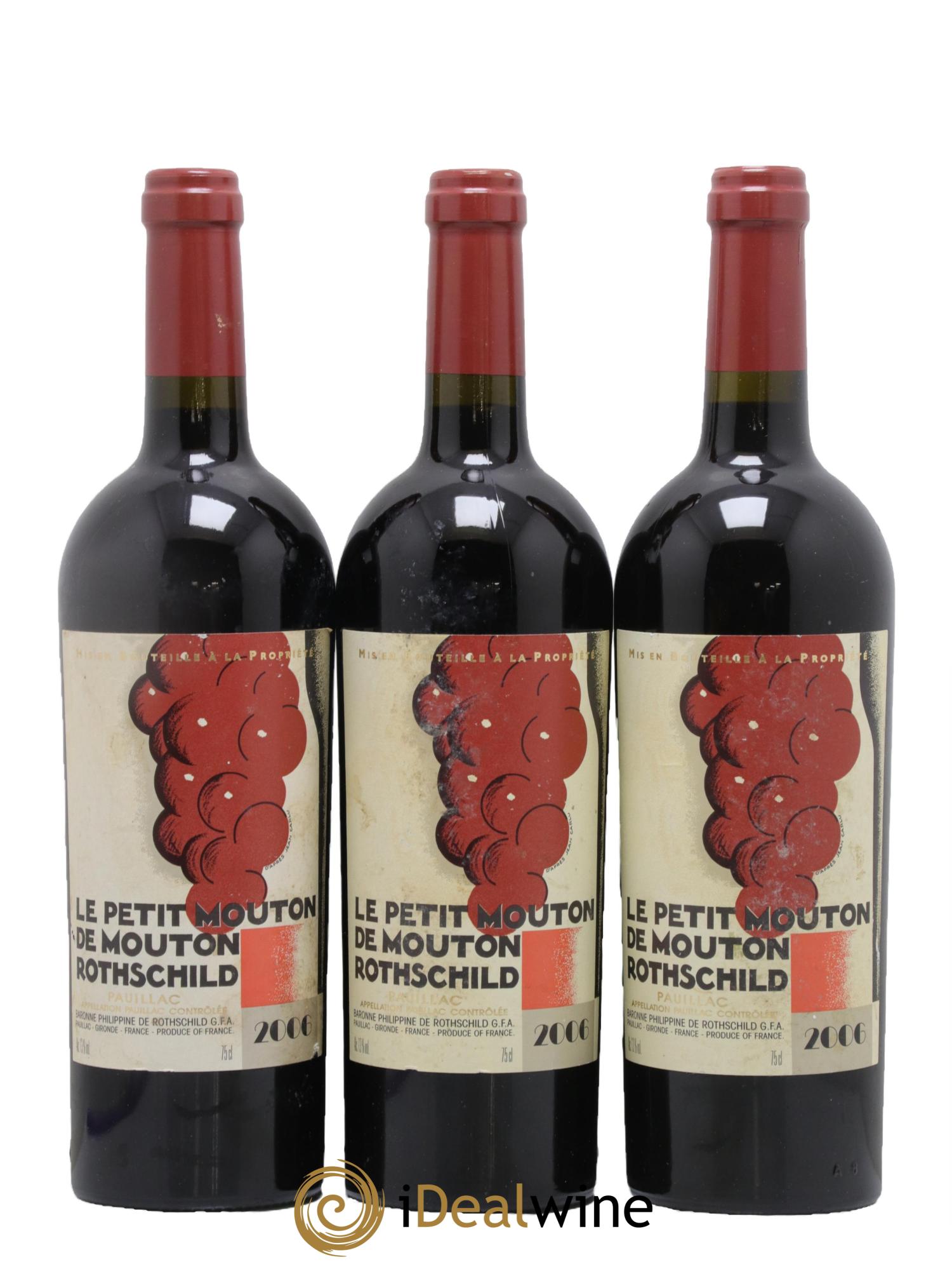 Petit Mouton Second Vin 2006 - Lot de 3 bouteilles - 0