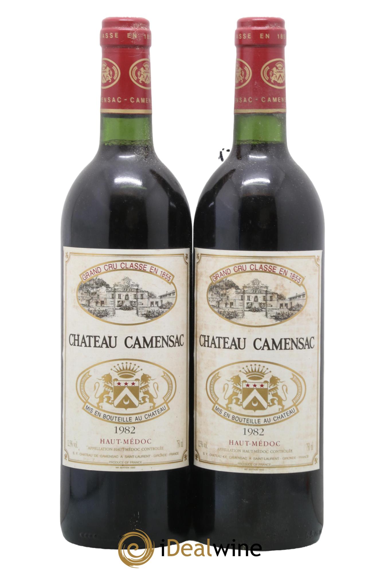 Château Camensac 5ème Grand Cru Classé 1982 - Lot de 2 bouteilles - 0
