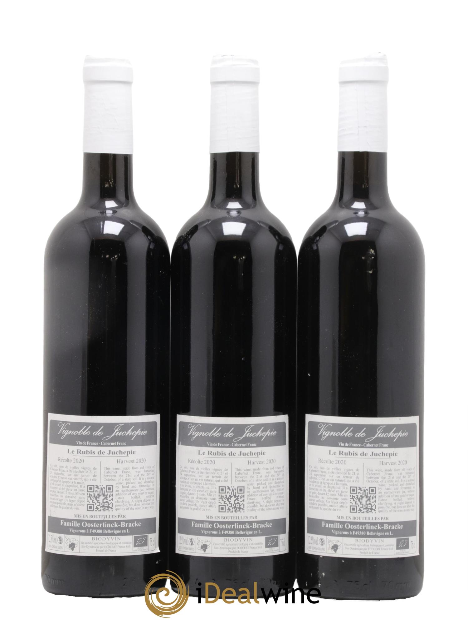 Vin de France Rubis De Juchepie Domaine Juchepie 2020 - Lot de 3 bouteilles - 1