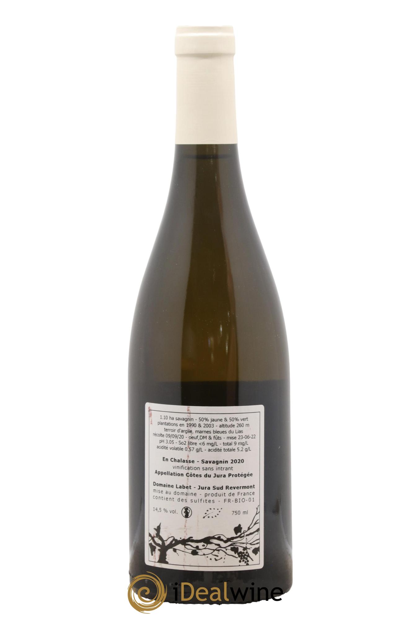 Côtes du Jura Fleur de Savagnin En Chalasse Romain - Julien - Charline Labet 2020 - Posten von 1 Flasche - 1