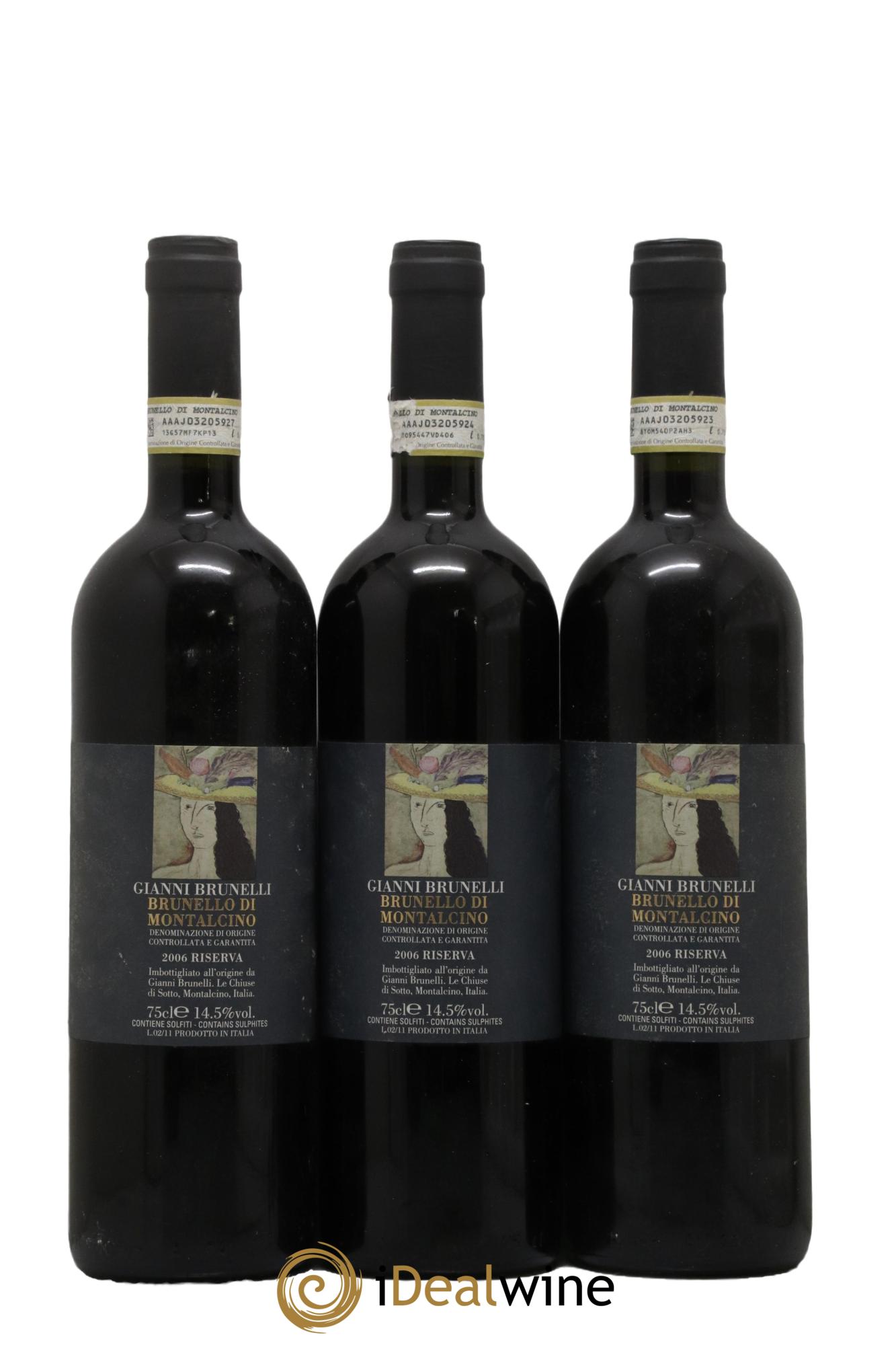 Brunello di Montalcino DOCG Riserva Gianni Brunelli 2006 - Lot de 3 bouteilles - 0