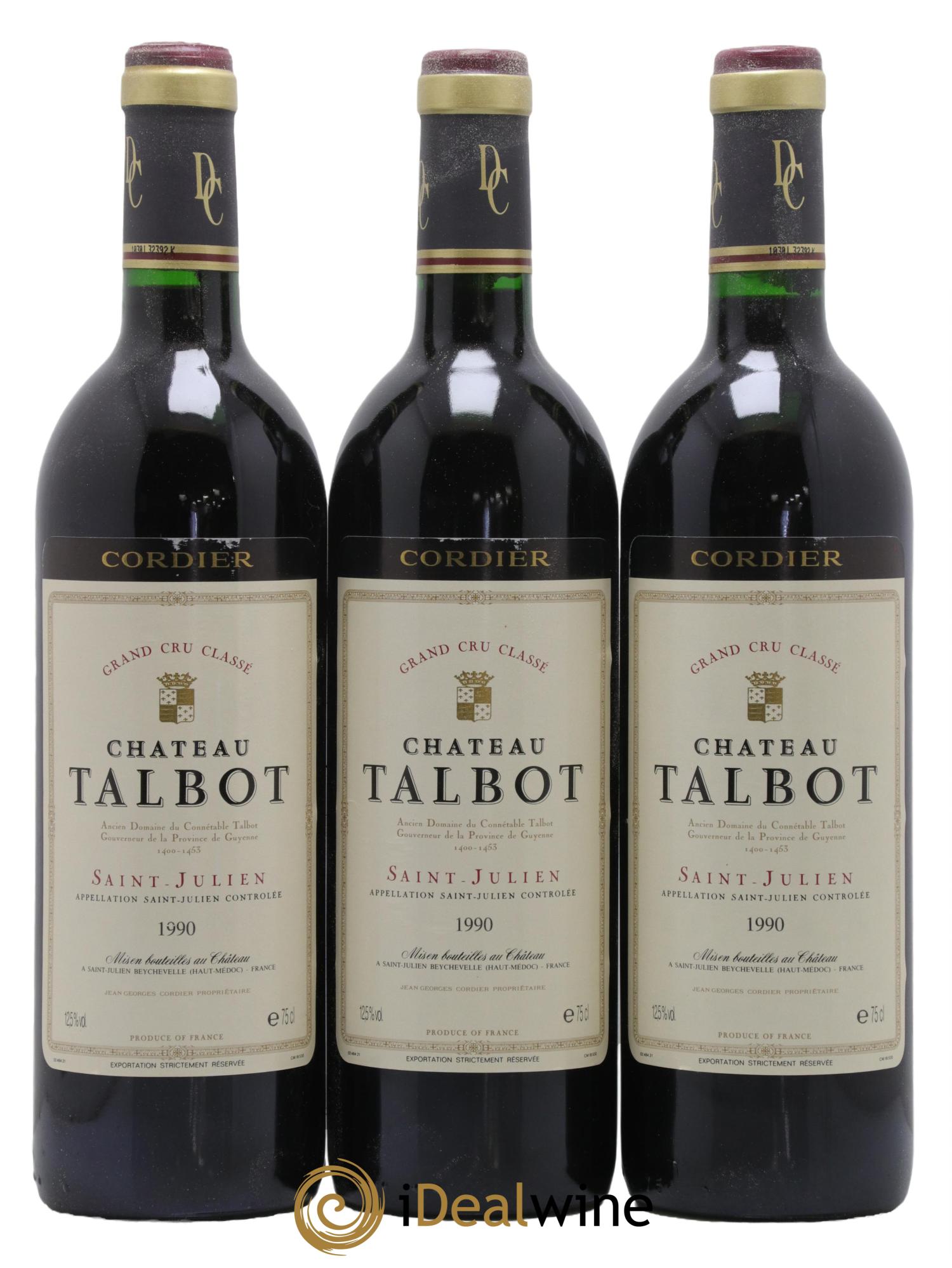 Château Talbot 4ème Grand Cru Classé 1990 - Lot de 12 bouteilles - 4