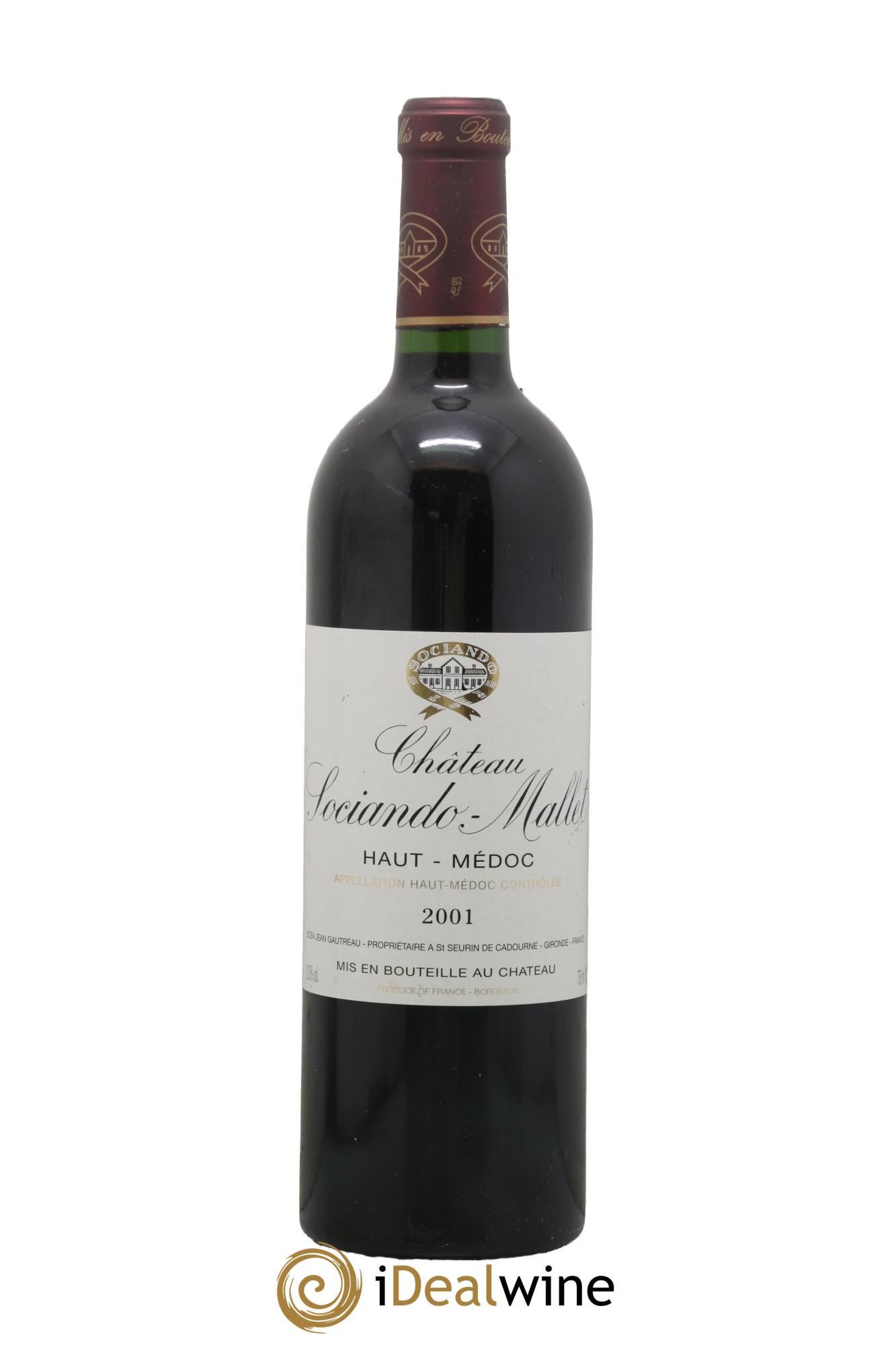 Château Sociando Mallet 2001 - Lotto di 1 bottiglia - 0