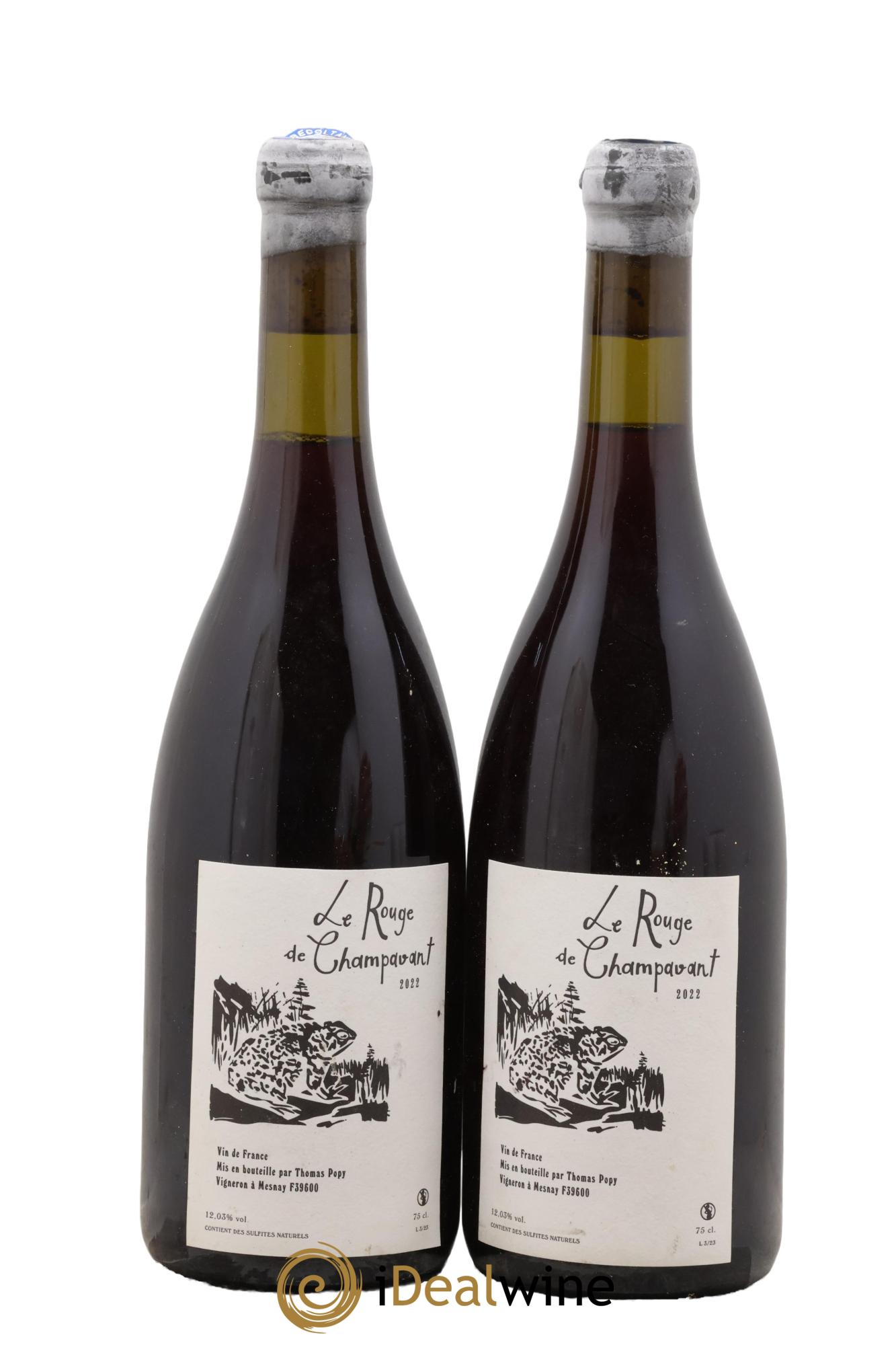 Vin de France Le Rouge de Champavant Thomas Popy 2022 - Lot de 2 bouteilles - 0