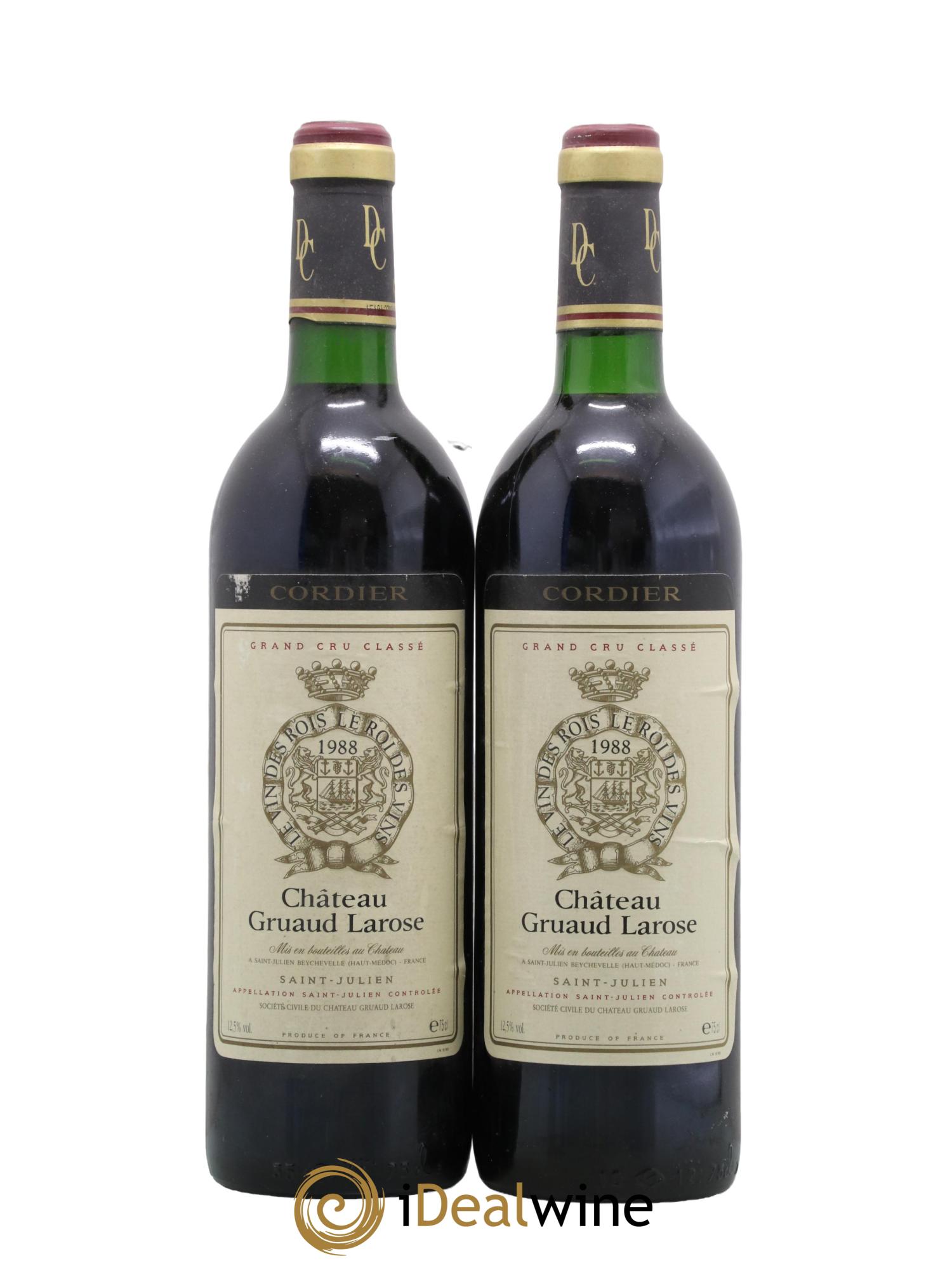Château Gruaud Larose 2ème Grand Cru Classé 1988 - Lot de 2 bouteilles - 0