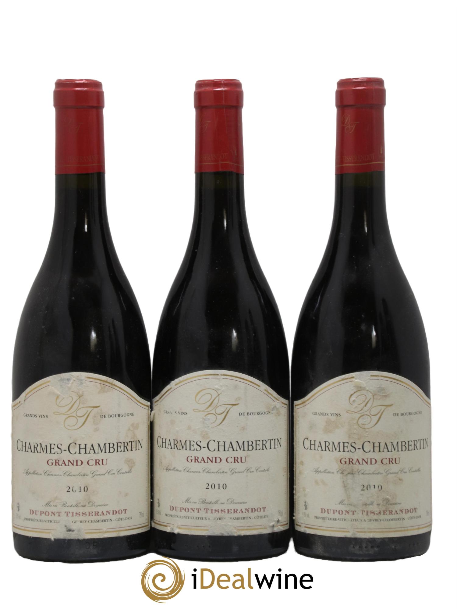 Charmes-Chambertin Grand Cru Dupont-Tisserandot (Domaine) 2010 - Lot de 3 bouteilles - 0