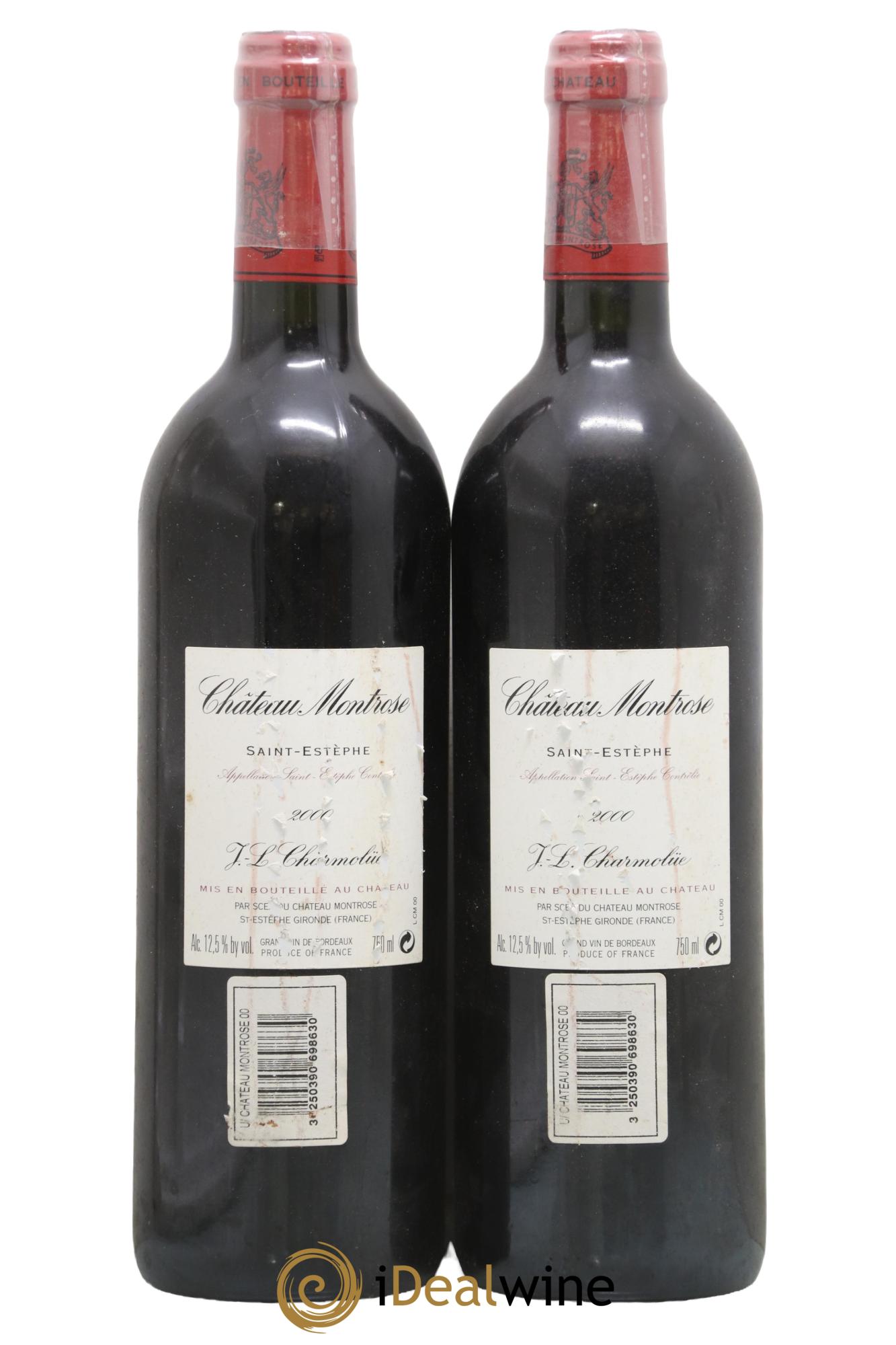 Château Montrose 2ème Grand Cru Classé 2000 - Lot de 2 bouteilles - 1