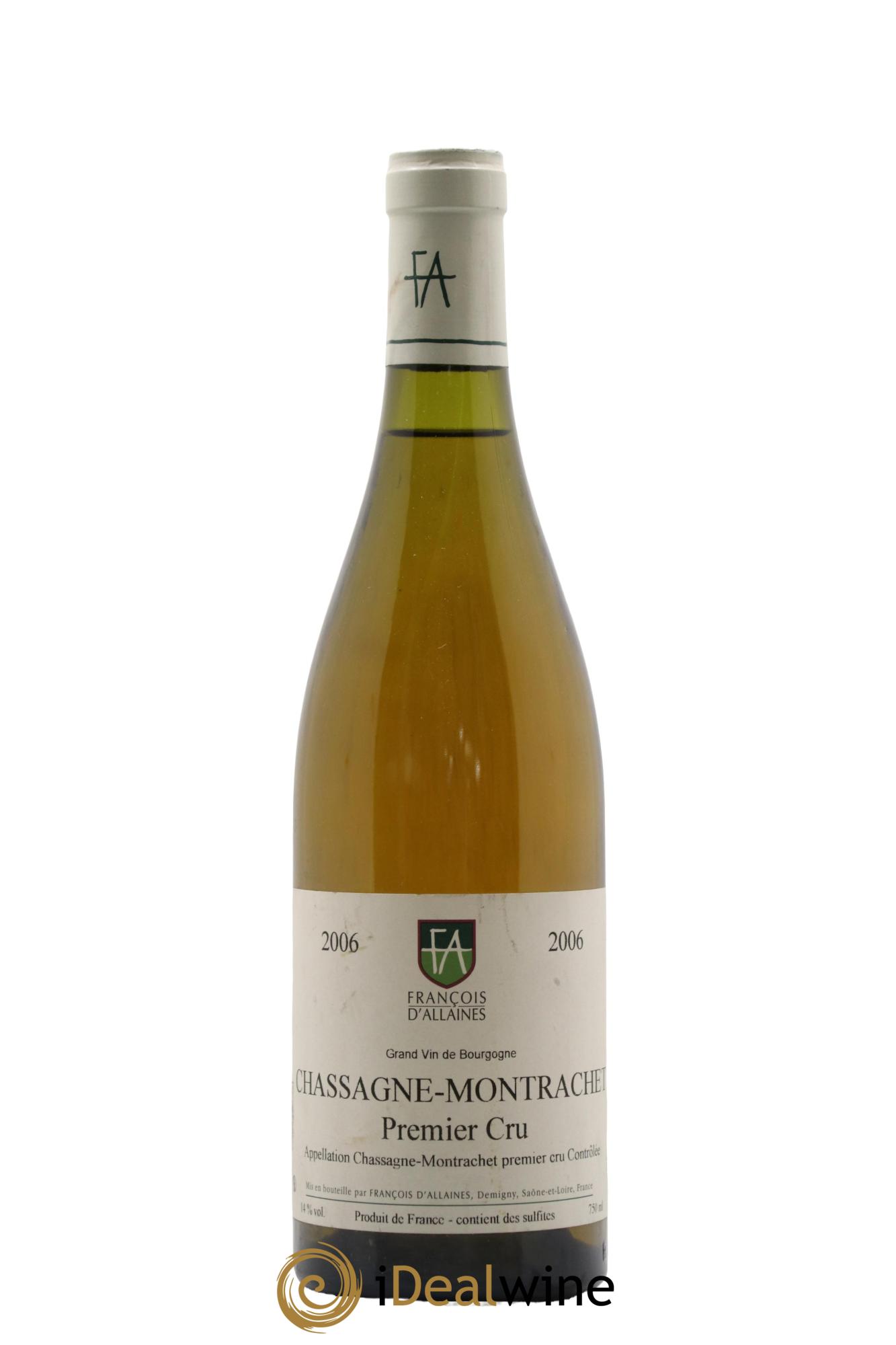 Chassagne-Montrachet 1er Cru François D'Allaines 2006 - Posten von 1 Flasche - 0