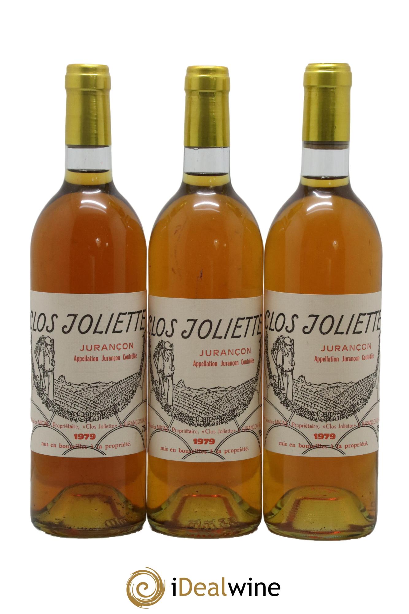 Jurançon Clos Joliette 1979 - Lot of 3 bottles - 0
