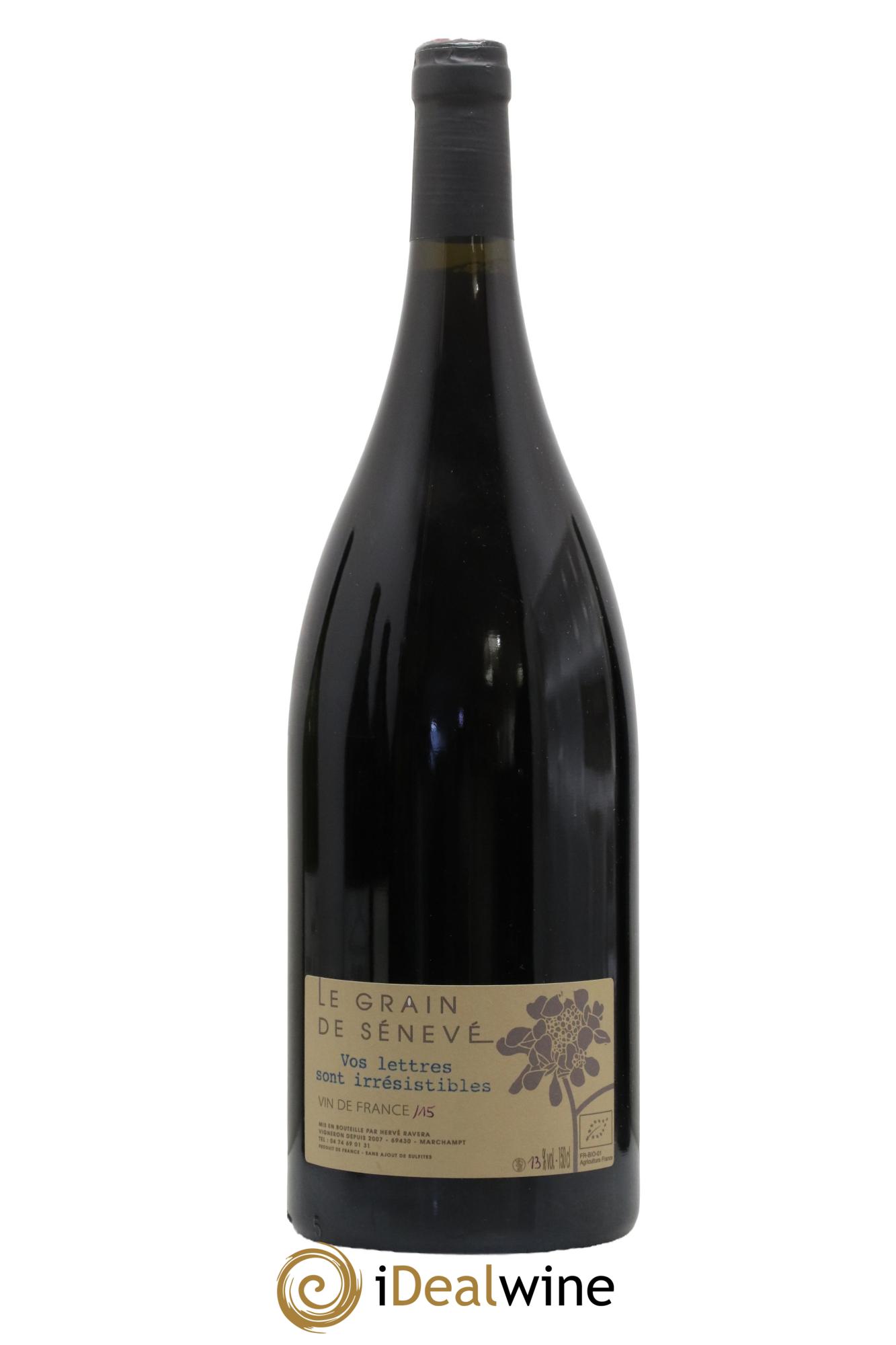 Vin de France Vos Lettres sont Irrésistibles Grain Sénévé 2015 - Lot de 1 magnum - 0
