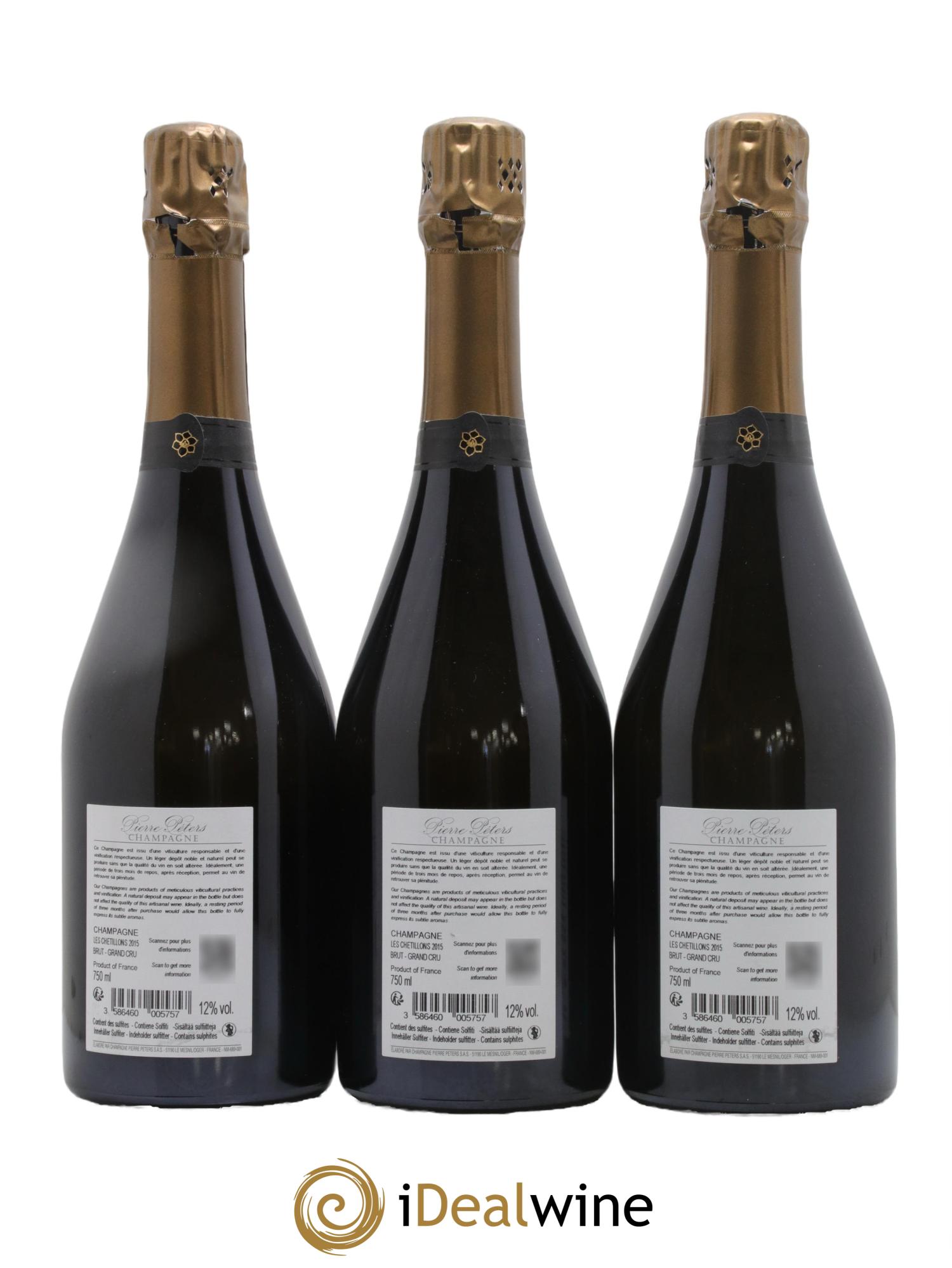 Cuvée Spéciale les Chétillons Blanc de Blancs Brut Pierre Péters  2015 - Lot of 3 bottles - 1