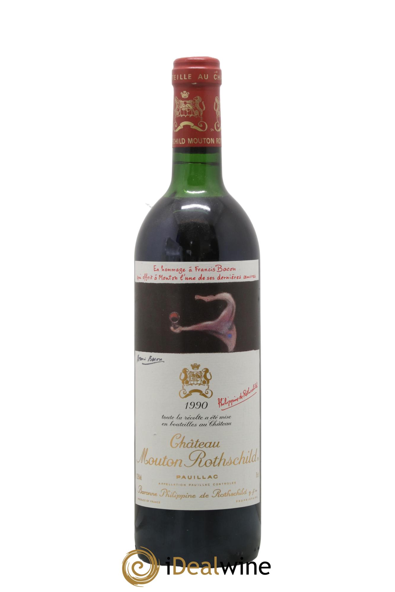 Château Mouton Rothschild 1er Grand Cru Classé 1990 - Lot de 1 bouteille - 0