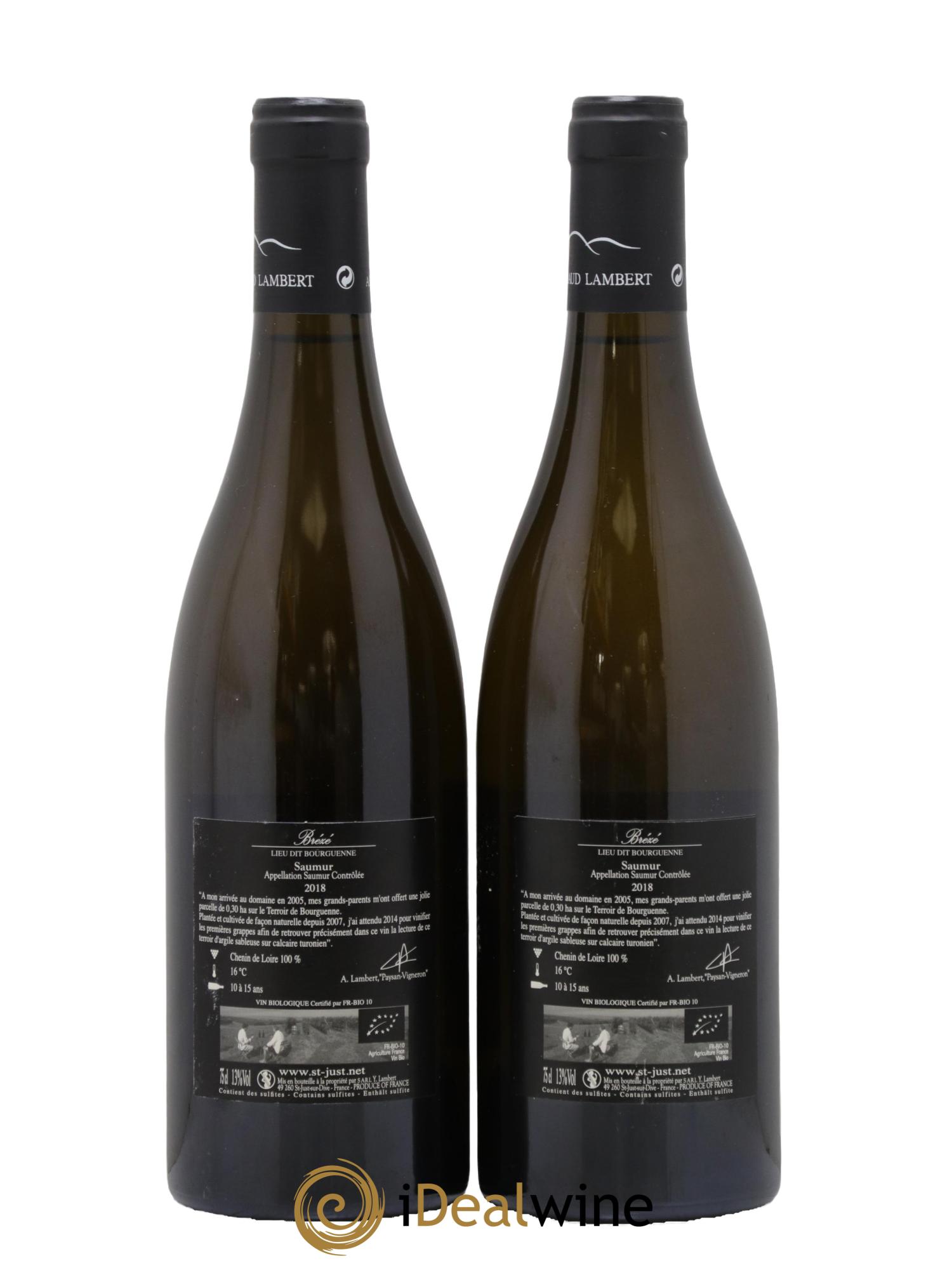 Saumur Brezé Domaine De Saint-Just 2018 - Lot de 2 bouteilles - 1