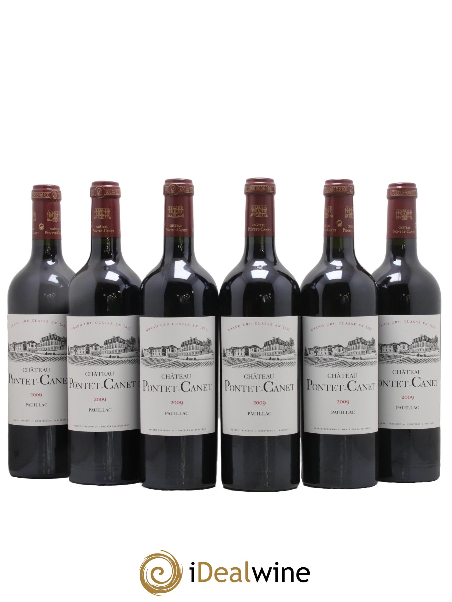Château Pontet Canet 5ème Grand Cru Classé 2009 - Lotto di 6 bottiglie - 0
