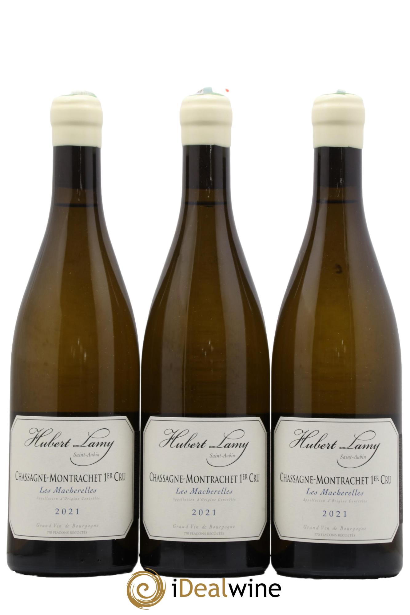 Chassagne-Montrachet 1er Cru Les Macherelles Hubert Lamy 2021 - Lot de 3 bouteilles - 0