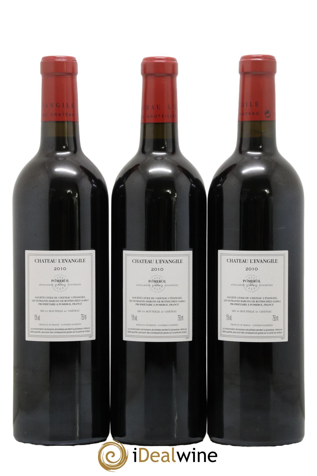 Château l' Évangile 2010 - Posten von 3 Flaschen - 1