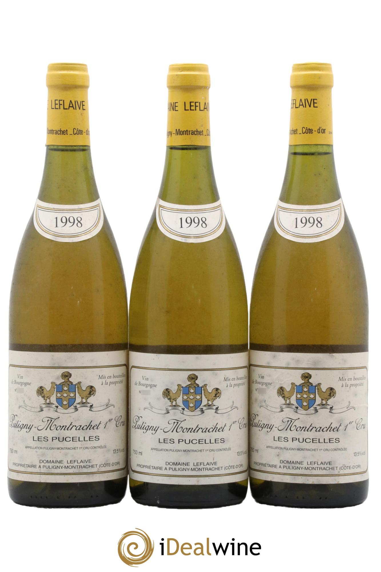 Puligny-Montrachet 1er Cru Les Pucelles Leflaive (Domaine) 1998 - Lot de 3 bouteilles - 0