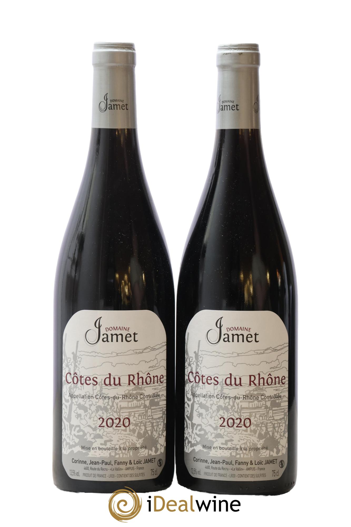 Côtes-du-Rhône Jamet (Domaine) 2020 - Posten von 2 Flaschen - 0