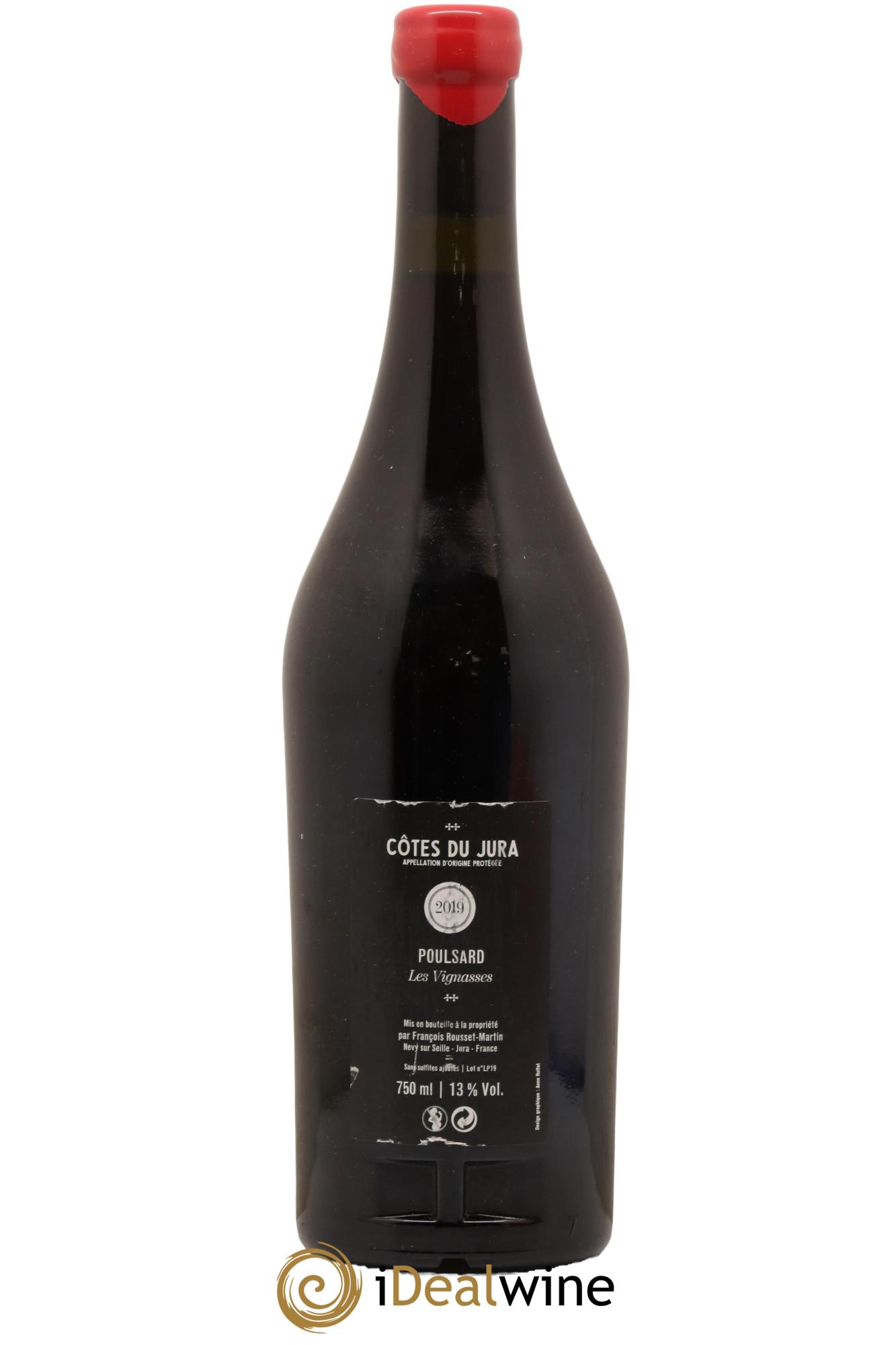 Côtes du Jura Les Vignasses Poulsard François Rousset Martin 2019 - Lot de 1 bouteille - 1