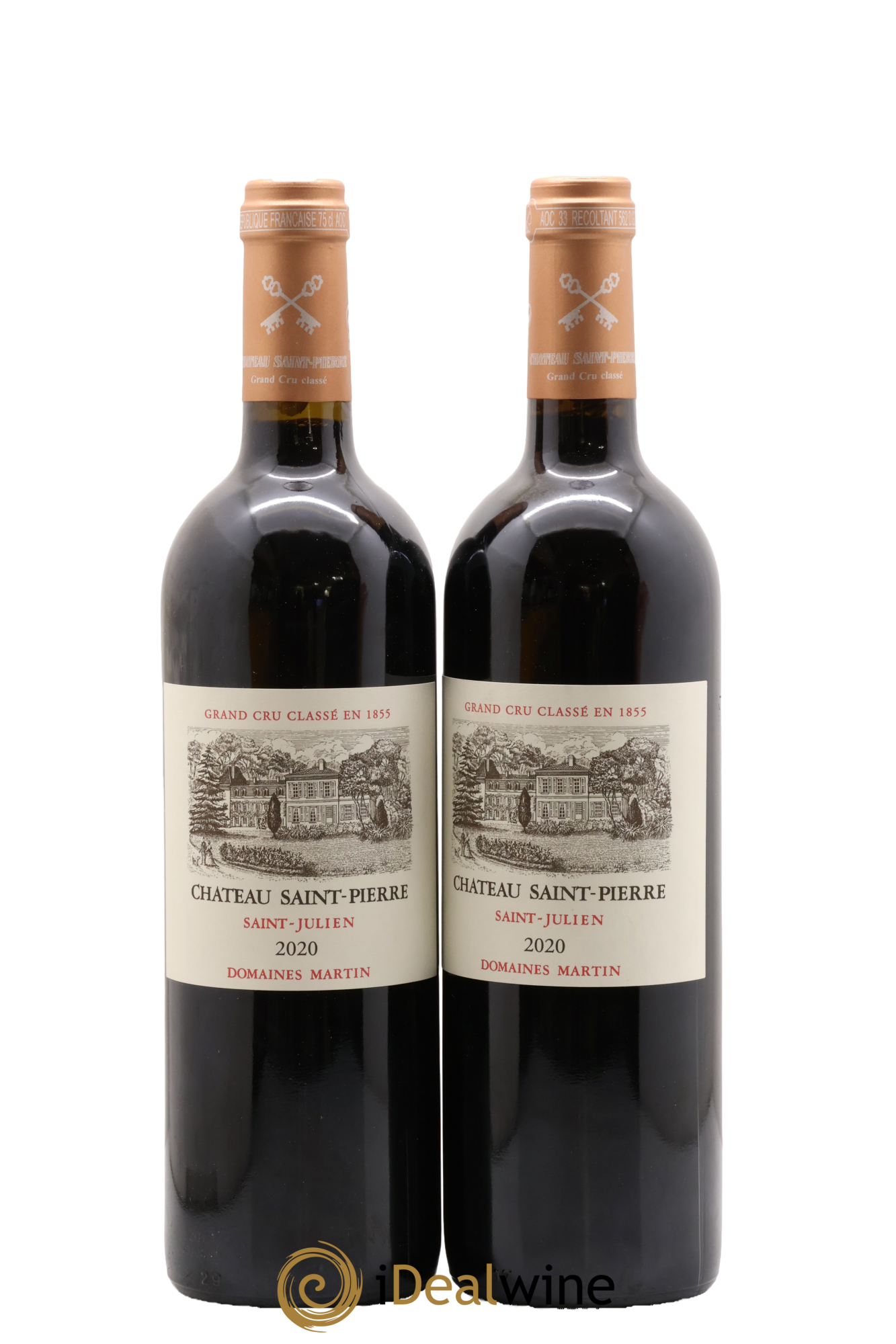 Château Saint-Pierre 4ème Grand Cru Classé 2020 - Lot de 2 bouteilles - 0