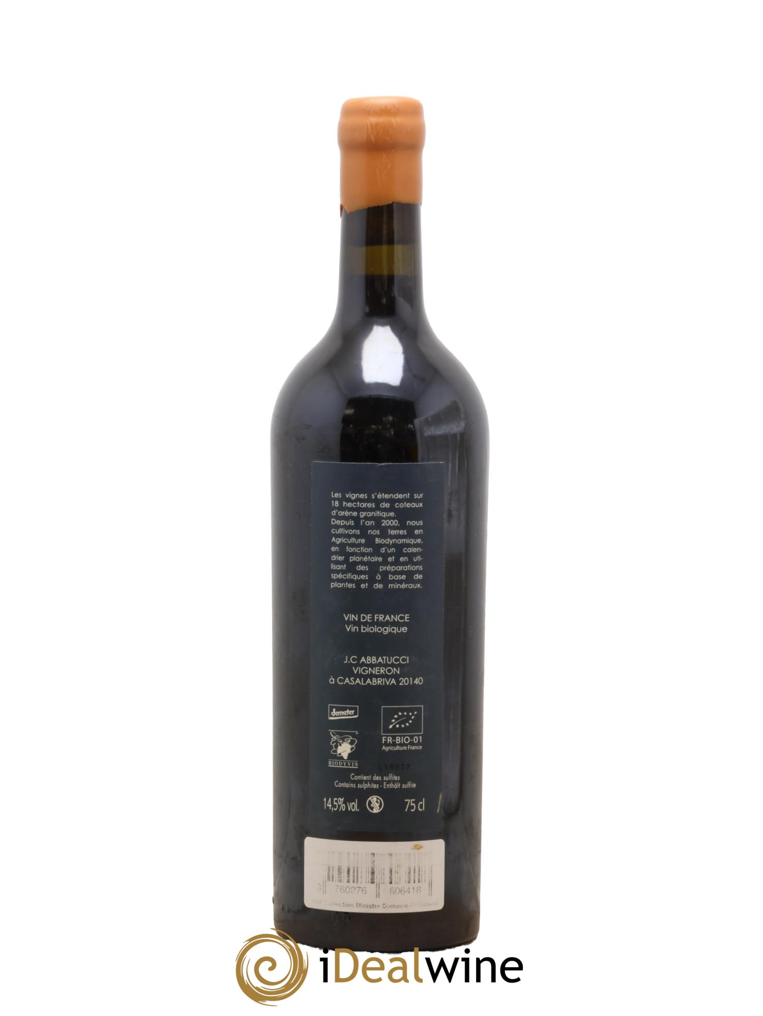 Vin de Corse Ministre Impérial Cuvée Collection Comte Abbatucci (Domaine) 2019 - Lotto di 1 bottiglia - 1