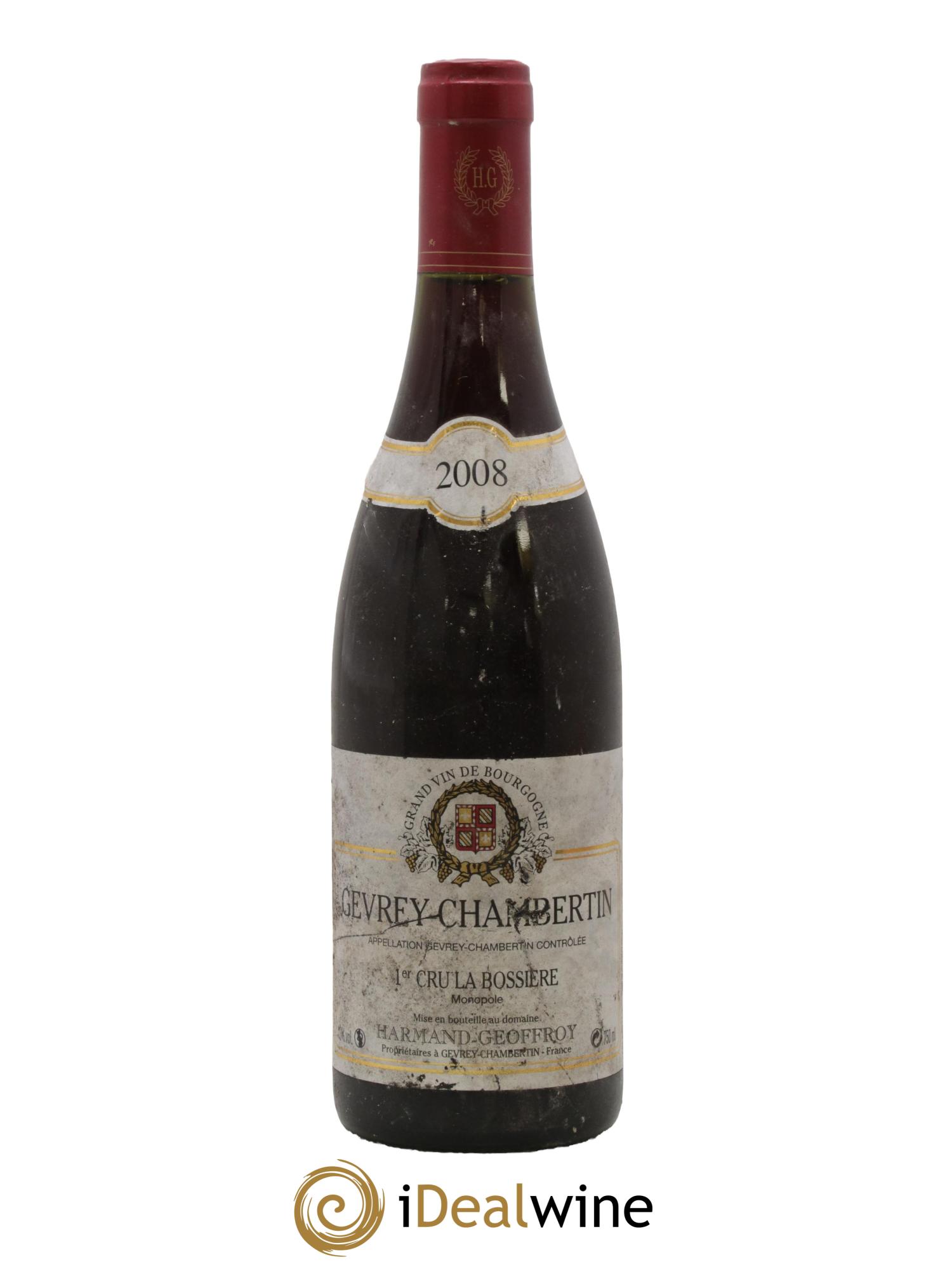 Gevrey-Chambertin 1er Cru La Bossière Harmand-Geoffroy (Domaine) 2008 - Lot de 1 bouteille - 0