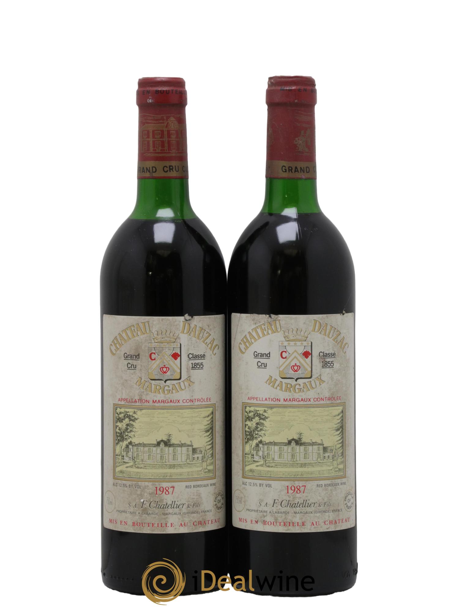 Château Dauzac 5ème Grand Cru Classé 1987 - Lot de 2 bouteilles - 0