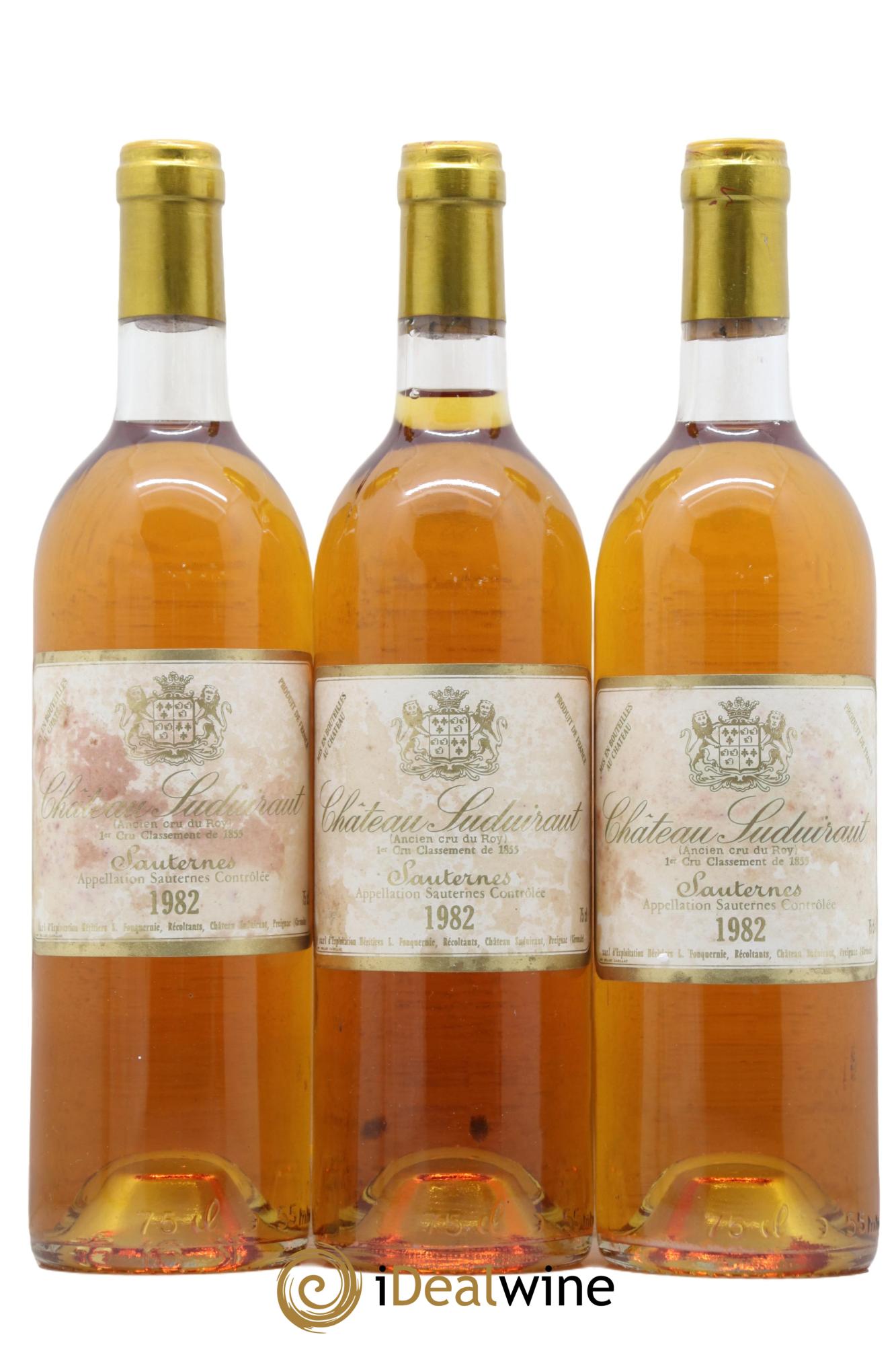 Château Suduiraut 1er Grand Cru Classé 1982 - Lotto di 3 bottiglie - 0