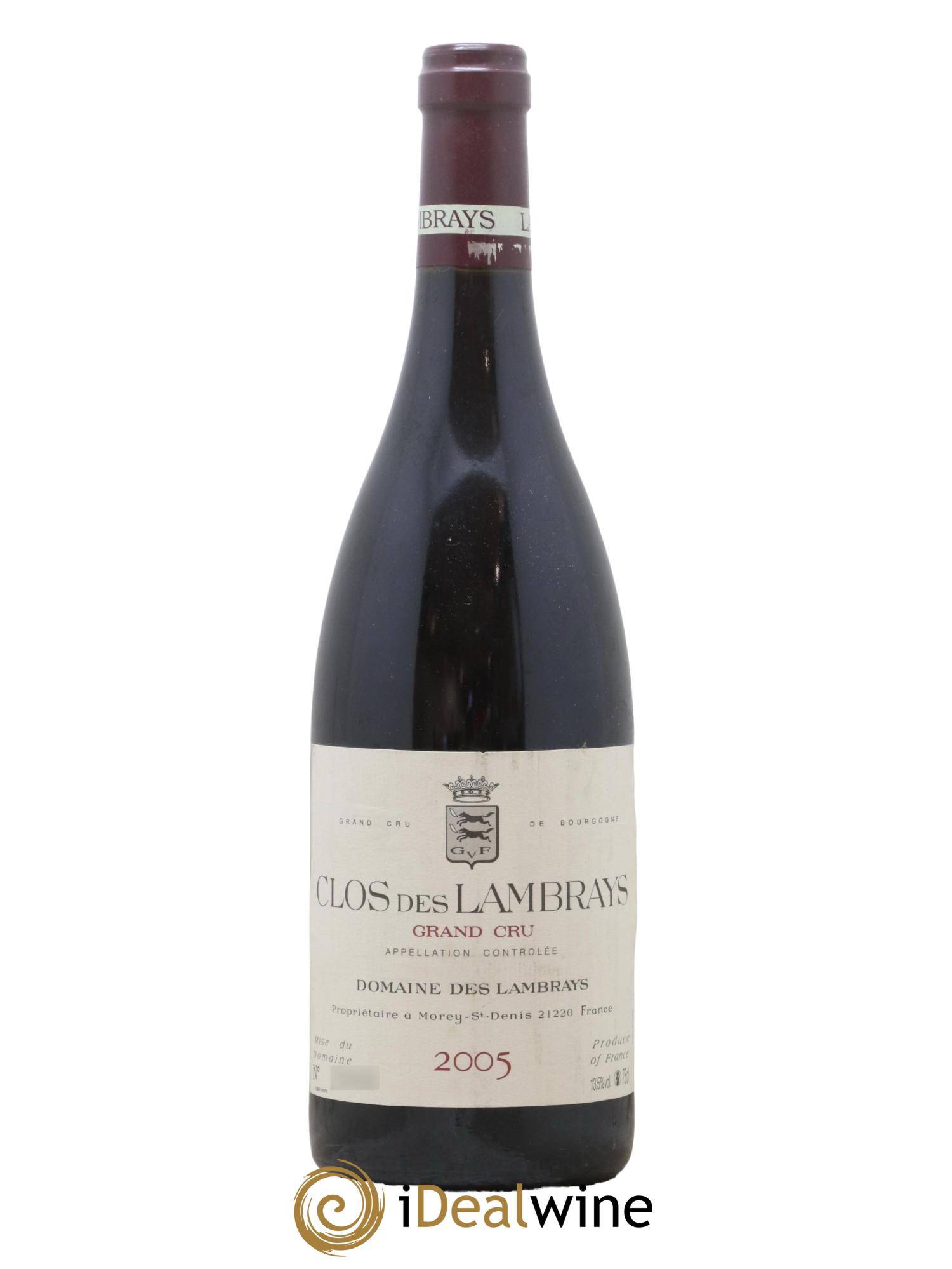 Clos des Lambrays Grand Cru Domaine des Lambrays 2005 - Lot de 1 bouteille - 0