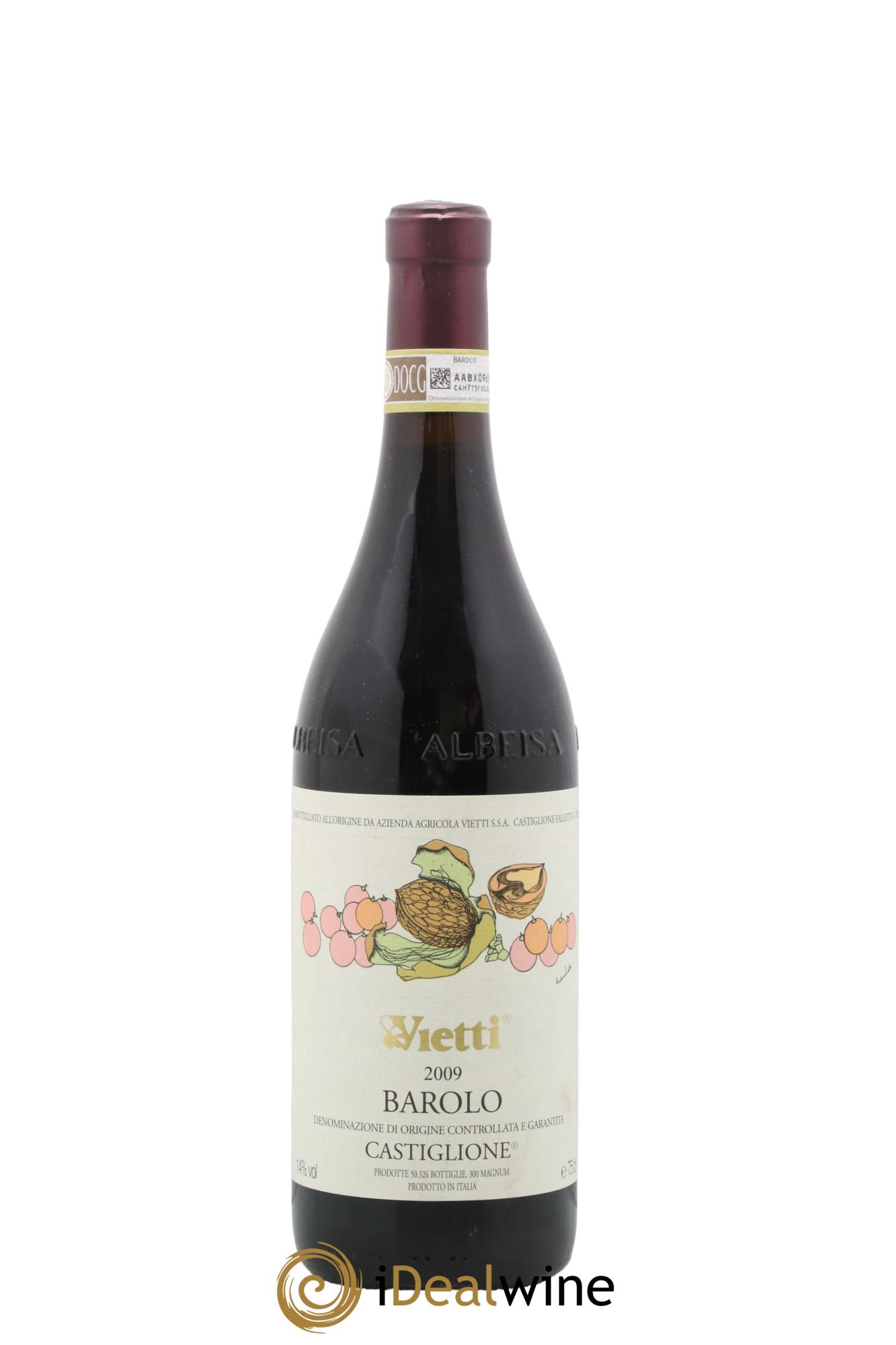 Barolo DOCG Castiglione Vietti 2009 - Lot de 1 bouteille - 0