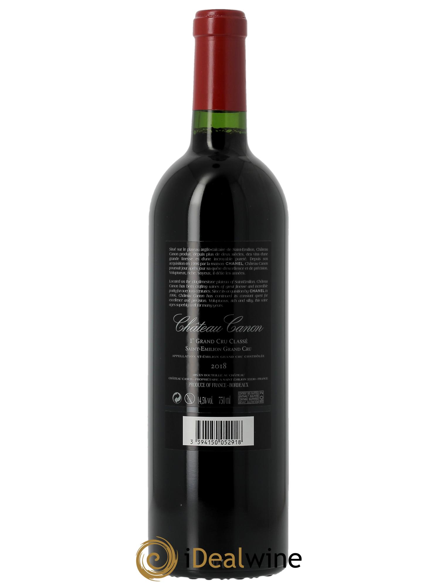 Château Canon 1er Grand Cru Classé B (OWC if 6 bt) 2018 - Lot of 1 bottle - 1
