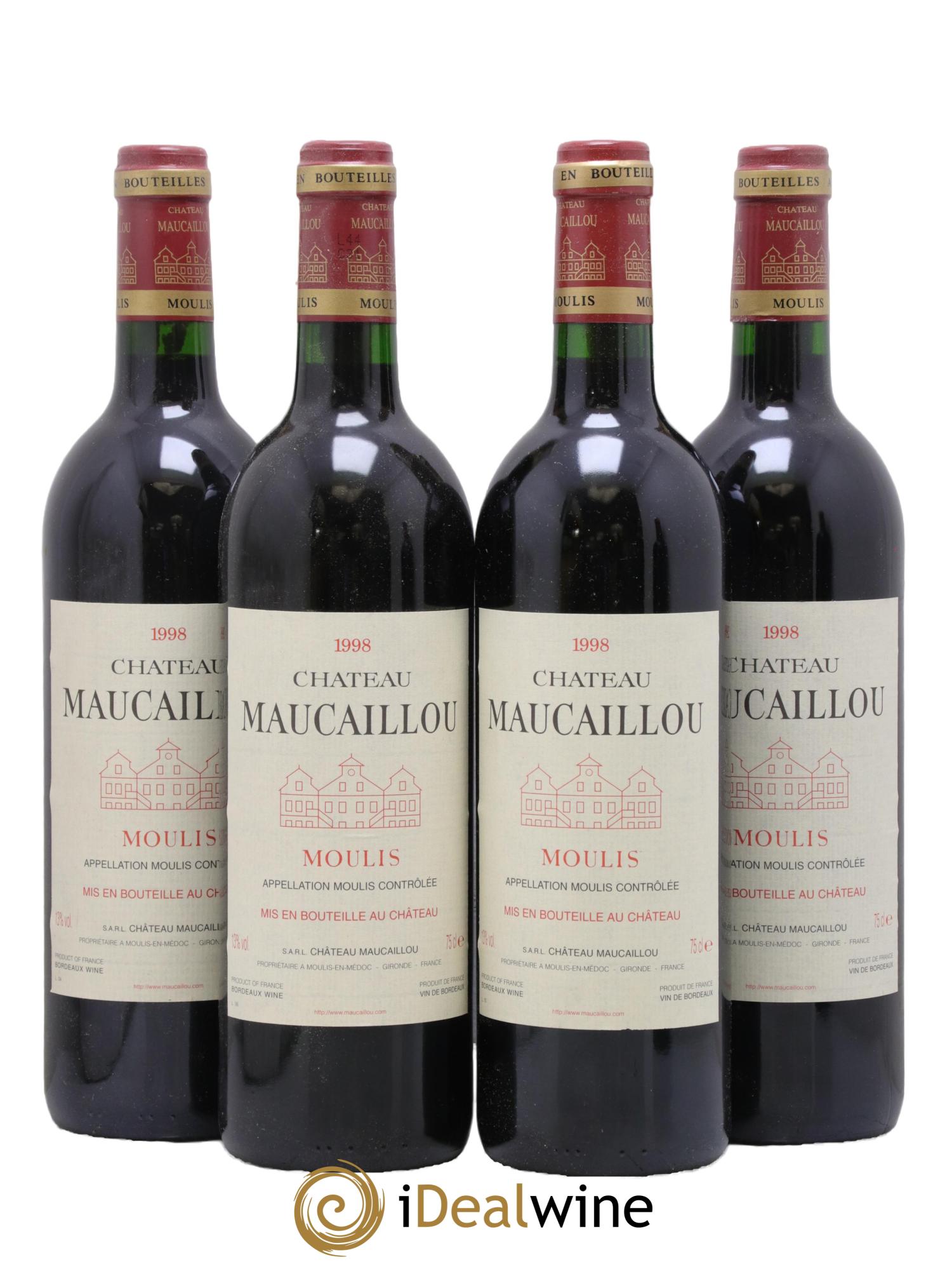 Château Maucaillou 1998 - Posten von 4 Flaschen - 0
