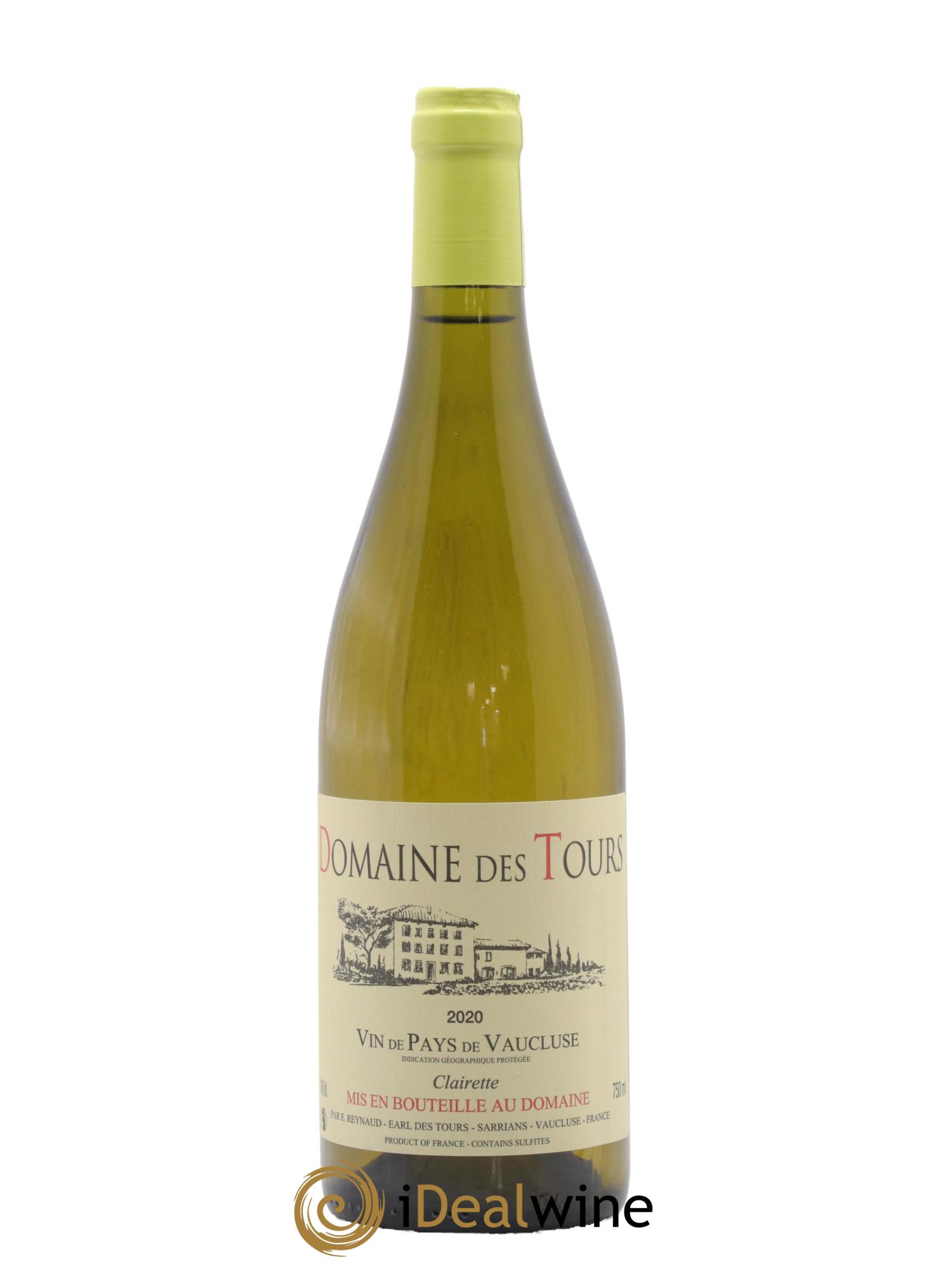 IGP Vaucluse (Vin de Pays de Vaucluse) Domaine des Tours Clairette Emmanuel Reynaud 2020 - Lotto di 1 bottiglia - 0