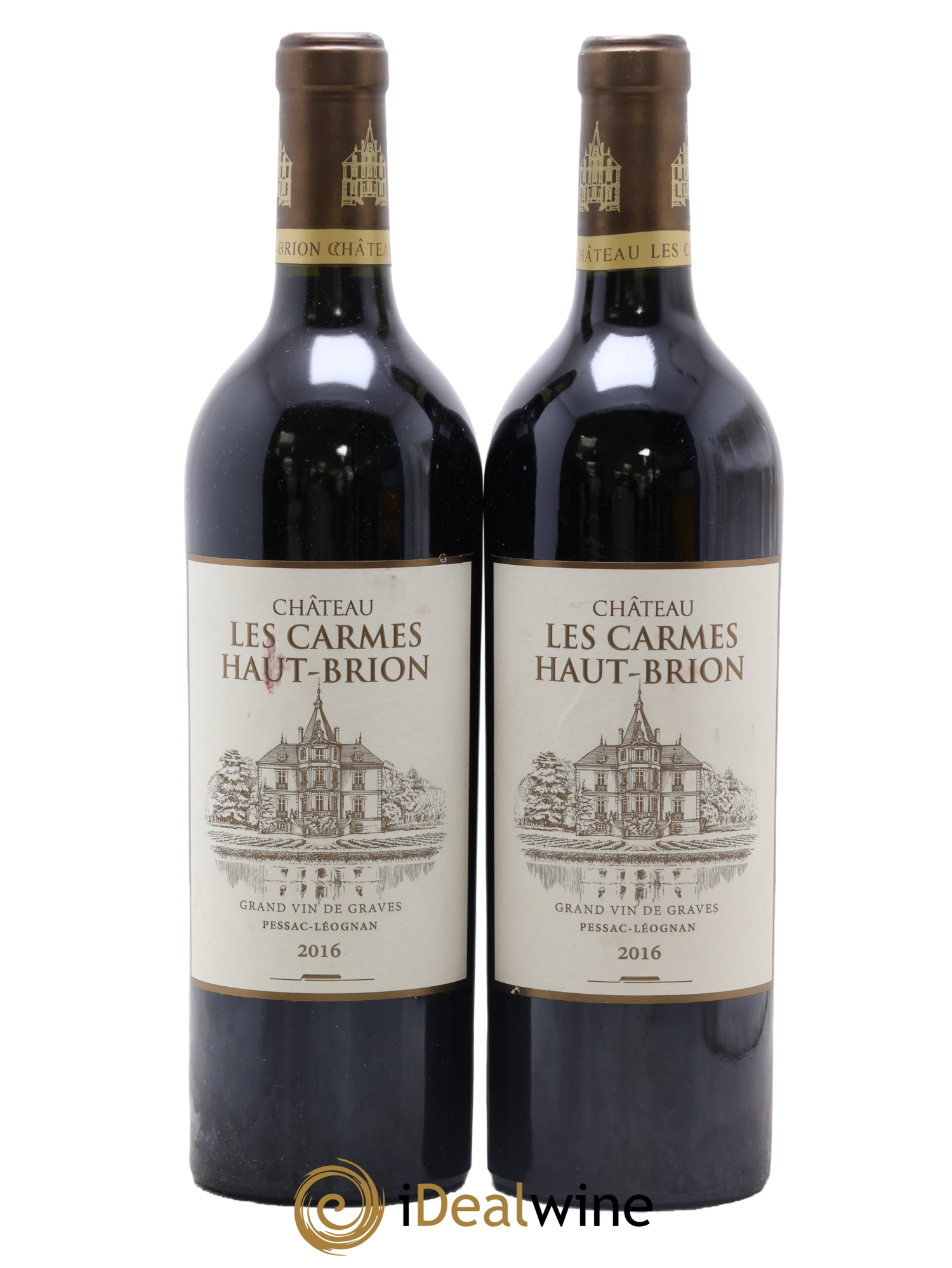 Château Les Carmes Haut-Brion 2016 - Lotto di 2 bottiglie - 0