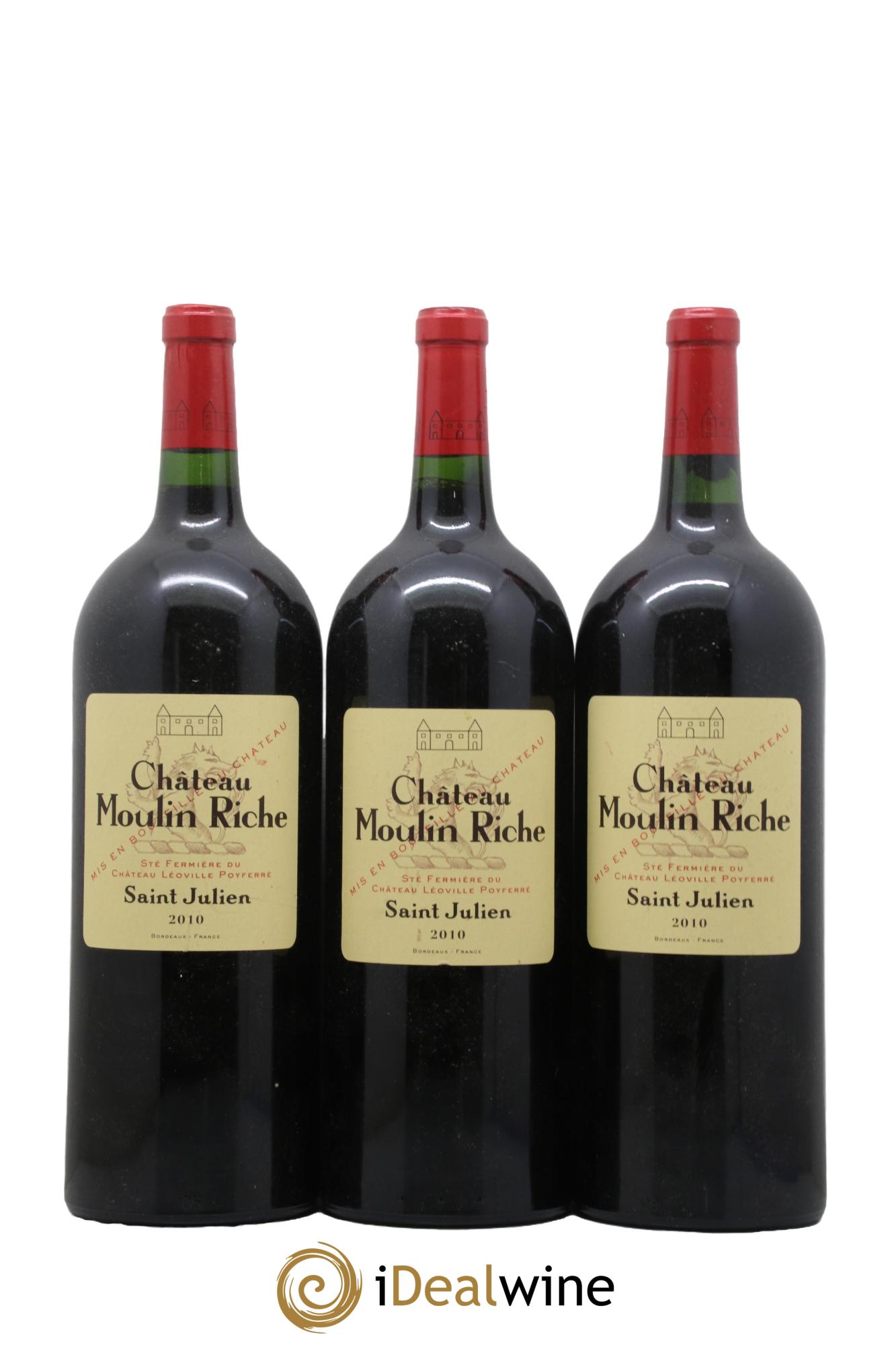 Château Moulin Riche 2010 - Posten von 3 Magnum - 0