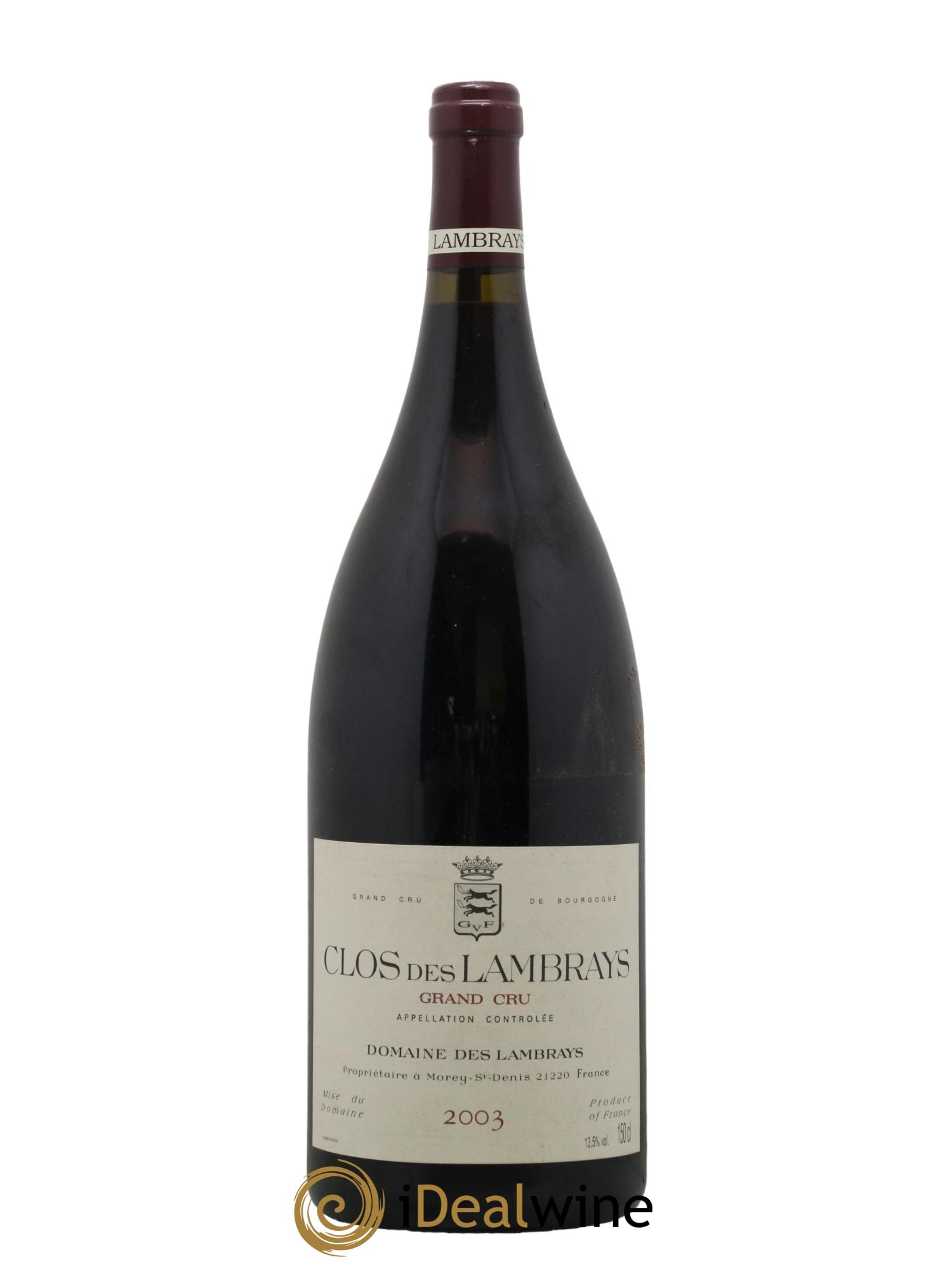 Clos des Lambrays Grand Cru Domaine des Lambrays 2003 - Lot de 1 magnum - 0