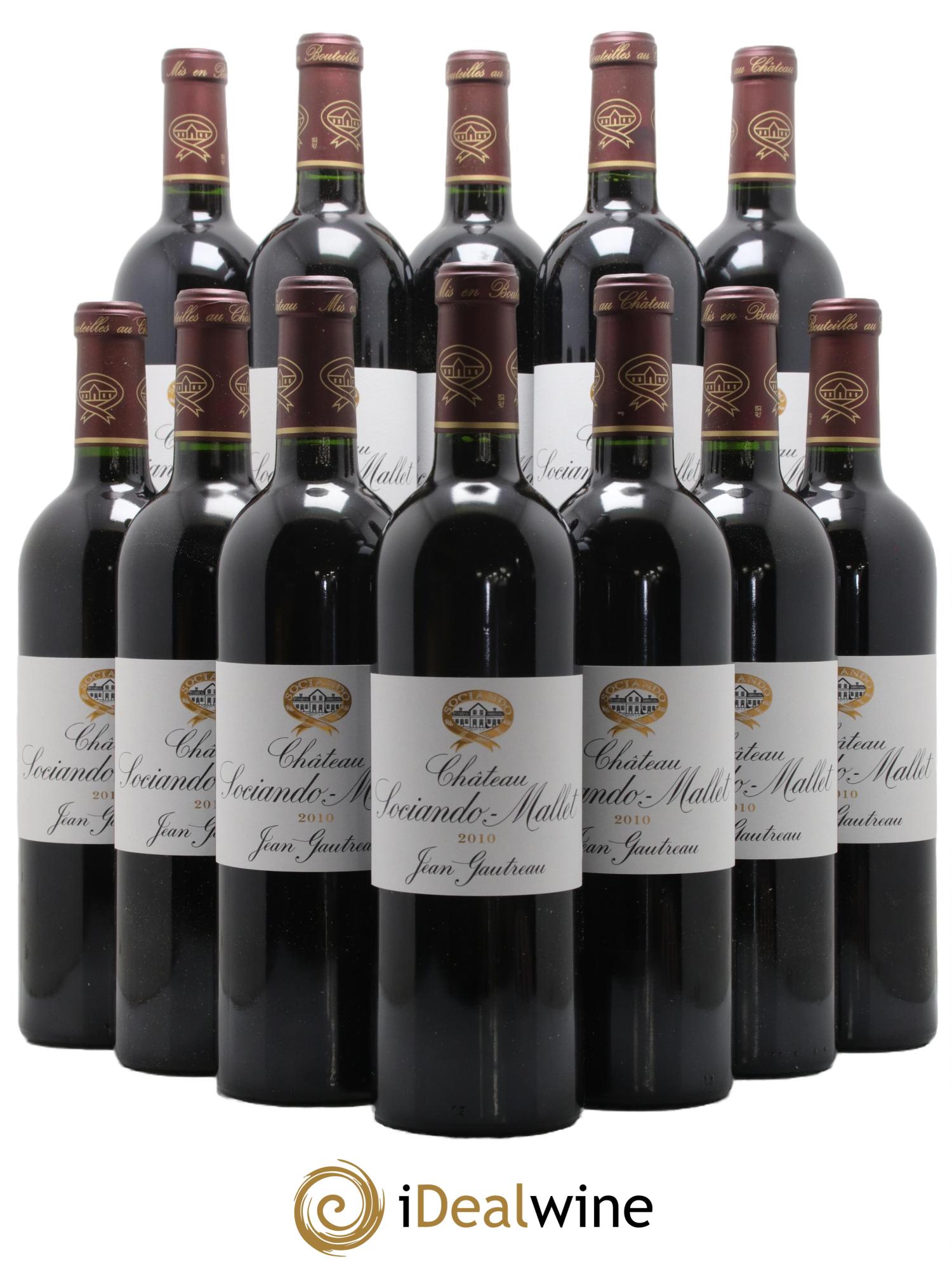 Château Sociando Mallet 2010 - Lot de 12 bouteilles - 0