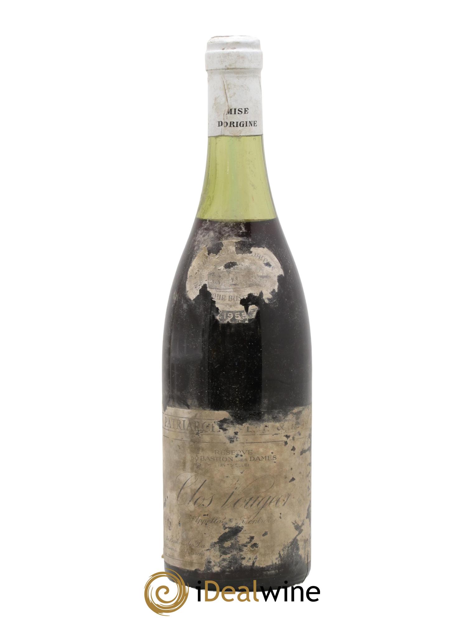 Clos de Vougeot Grand Cru Réserve Du Bastion Des Dames Patriarche 1955 - Lot de 1 bouteille - 0