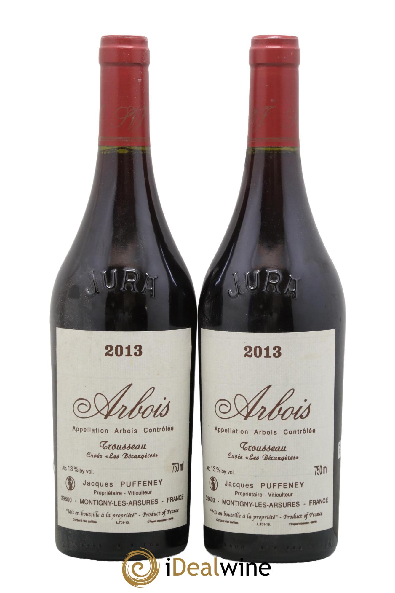 Arbois Trousseau Cuvée Les Bérangères Jacques Puffeney 2013 - Lot de 2 bouteilles - 0