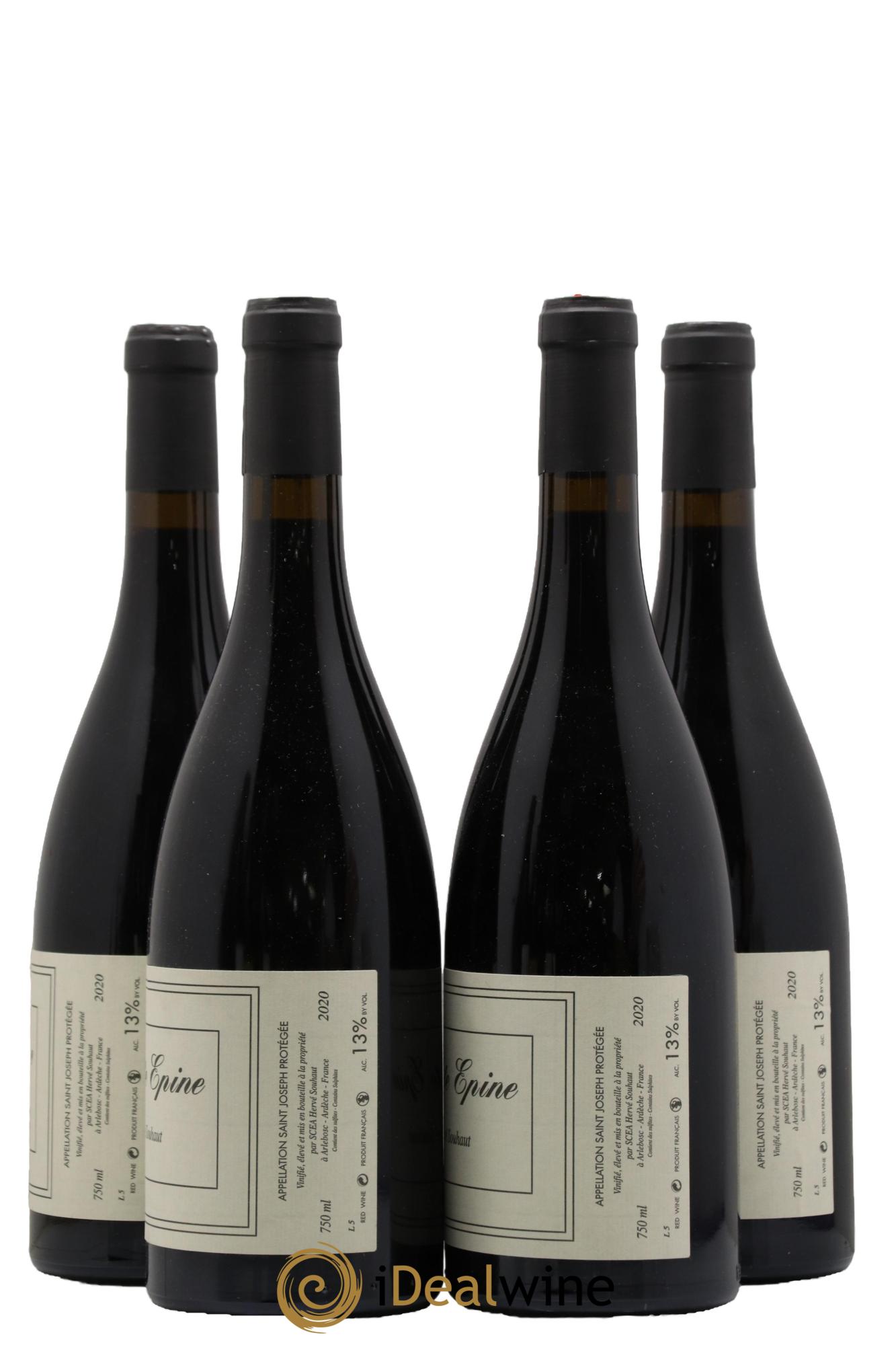 Saint-Joseph Sainte Epine Hervé Souhaut - Domaine Romaneaux-Destezet 2020 - Lot de 4 bouteilles - 1