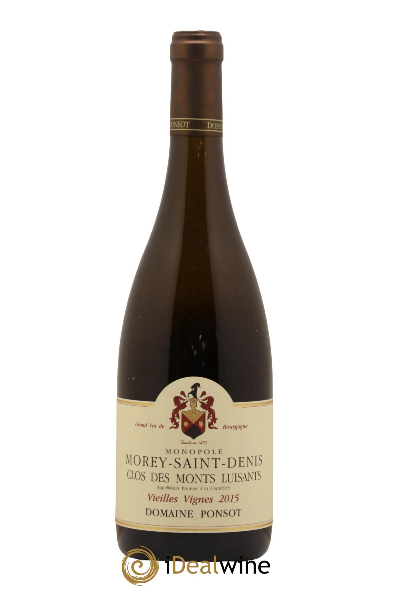 Morey-Saint-Denis 1er Cru Clos des Monts Luisants Vieilles Vignes Ponsot (Domaine) 2015 - Lot de 1 bouteille - 0