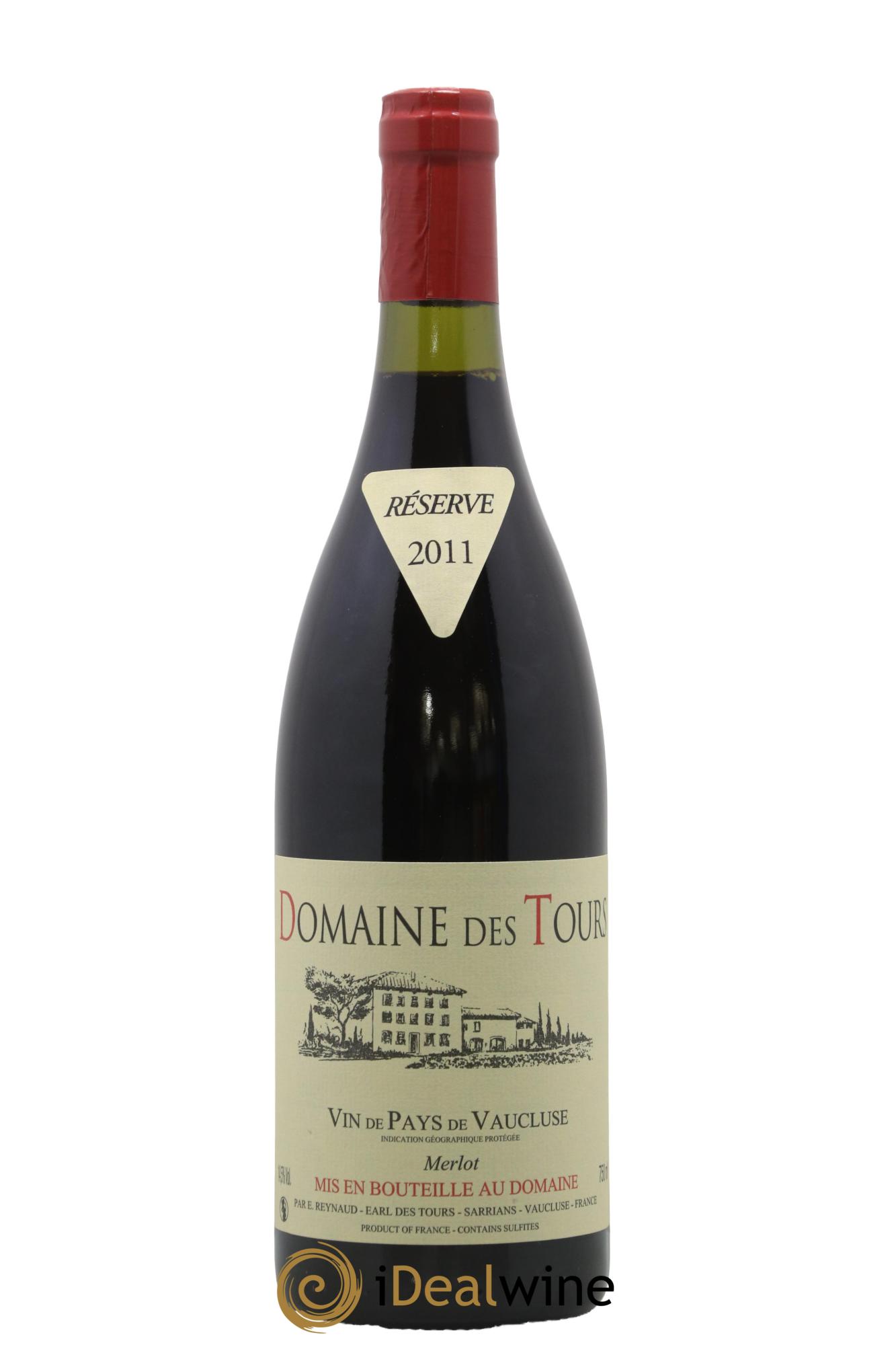 IGP Pays du Vaucluse (Vin de Pays du Vaucluse) Domaine des Tours Merlot Emmanuel Reynaud 2011 - Posten von 1 Flasche - 0