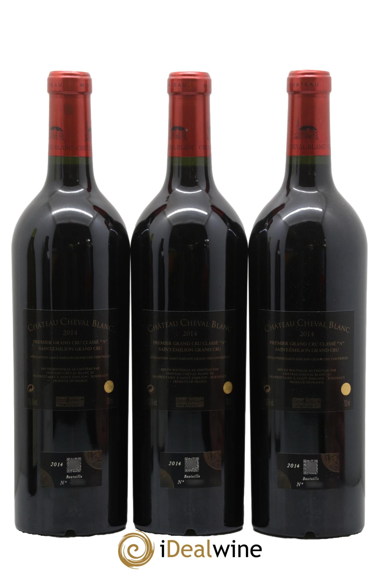 Château Cheval Blanc 1er Grand Cru Classé A 2014 - Lotto di 3 bottiglie - 1