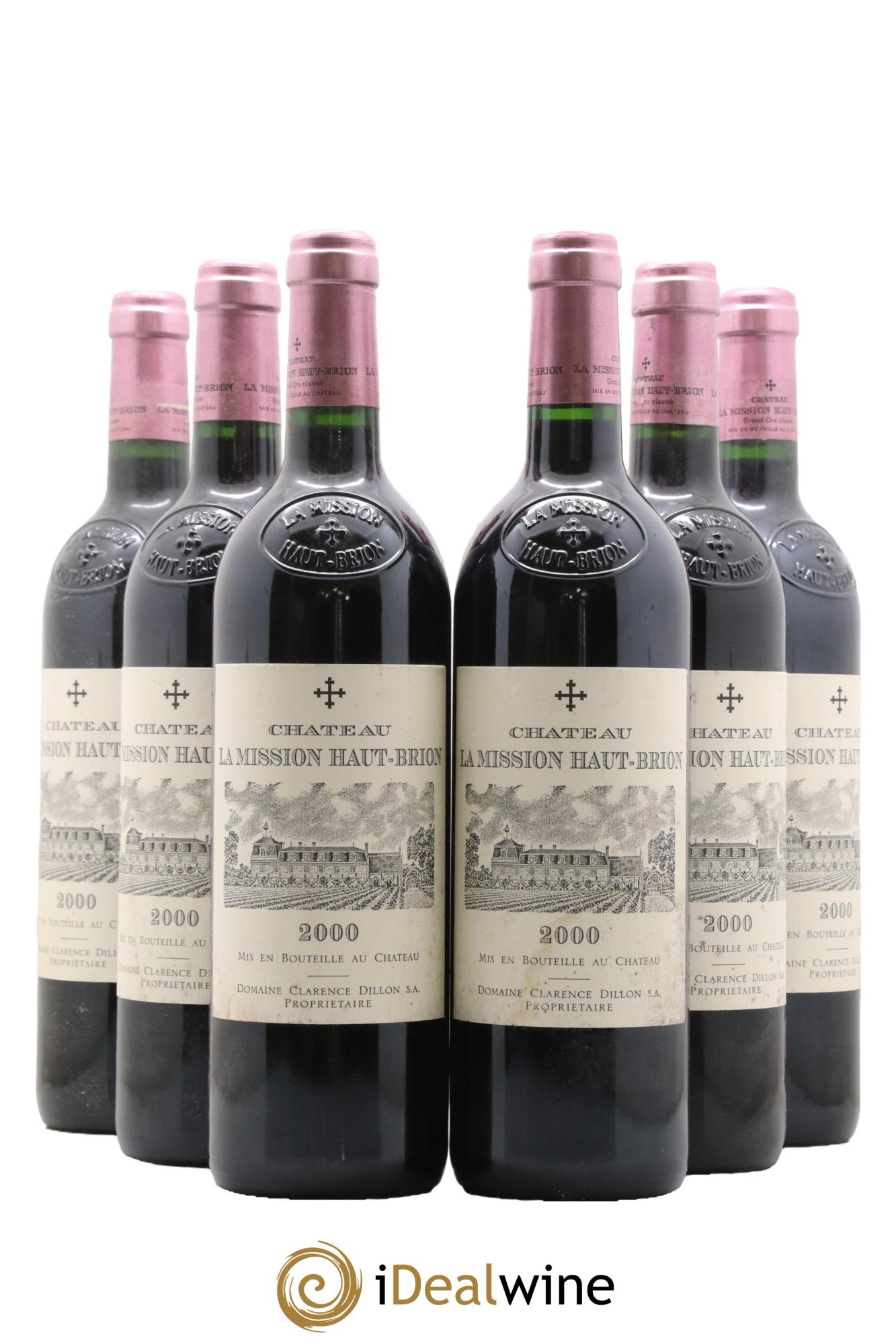 Château la Mission Haut-Brion Cru Classé de Graves 2000 - Posten von 6 Flaschen - 0