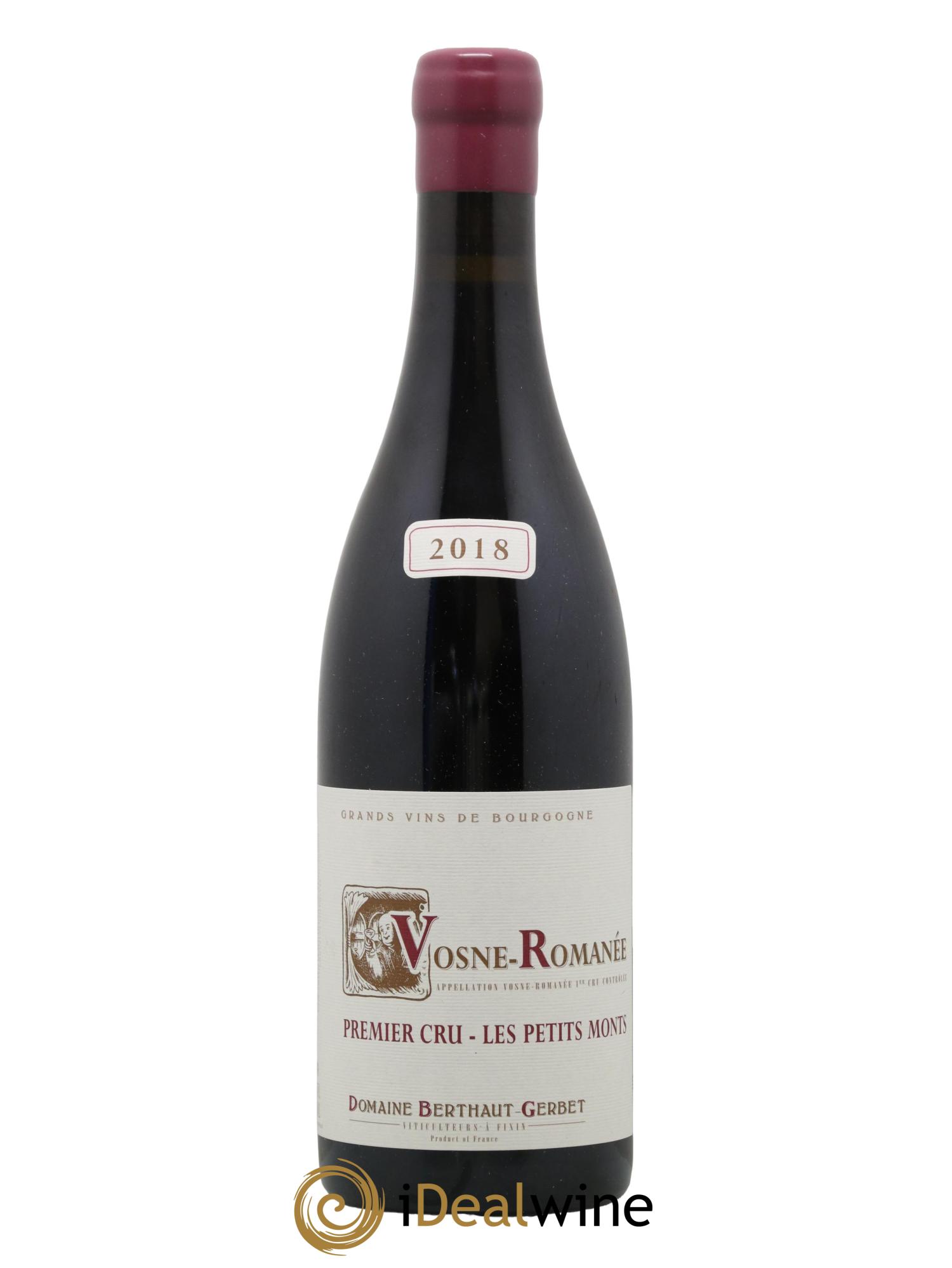 Vosne-Romanée 1er Cru Les Petits Monts Berthaut Gerbet (Domaine) 2018 - Lot de 1 bouteille - 0