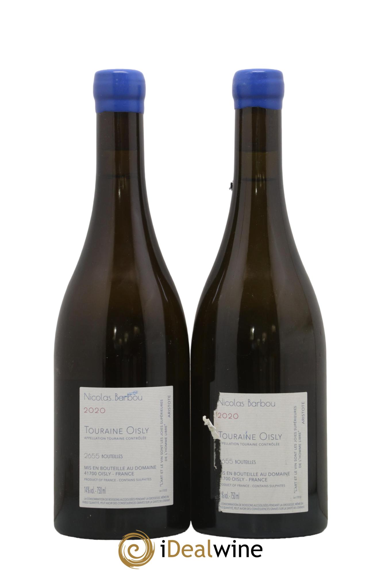 Touraine Oisly Utopie Créative Nicolas Barbou 2020 - Lotto di 2 bottiglie - 1