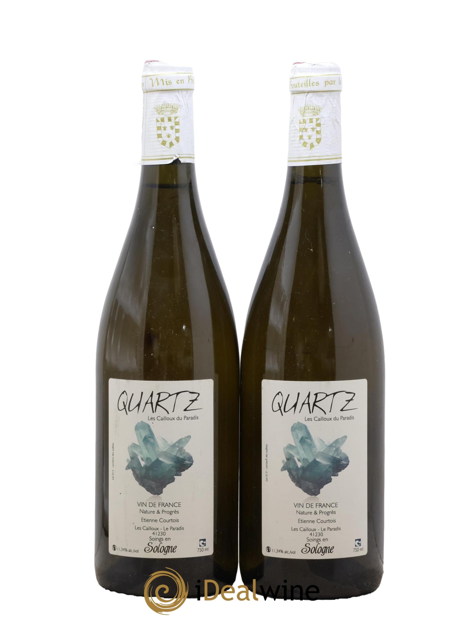 Vin de France Quartz Vieilles Vignes Sauvignon Les Cailloux Du Paradis Claude Courtoirs 2013 - Lotto di 2 bottiglie - 0