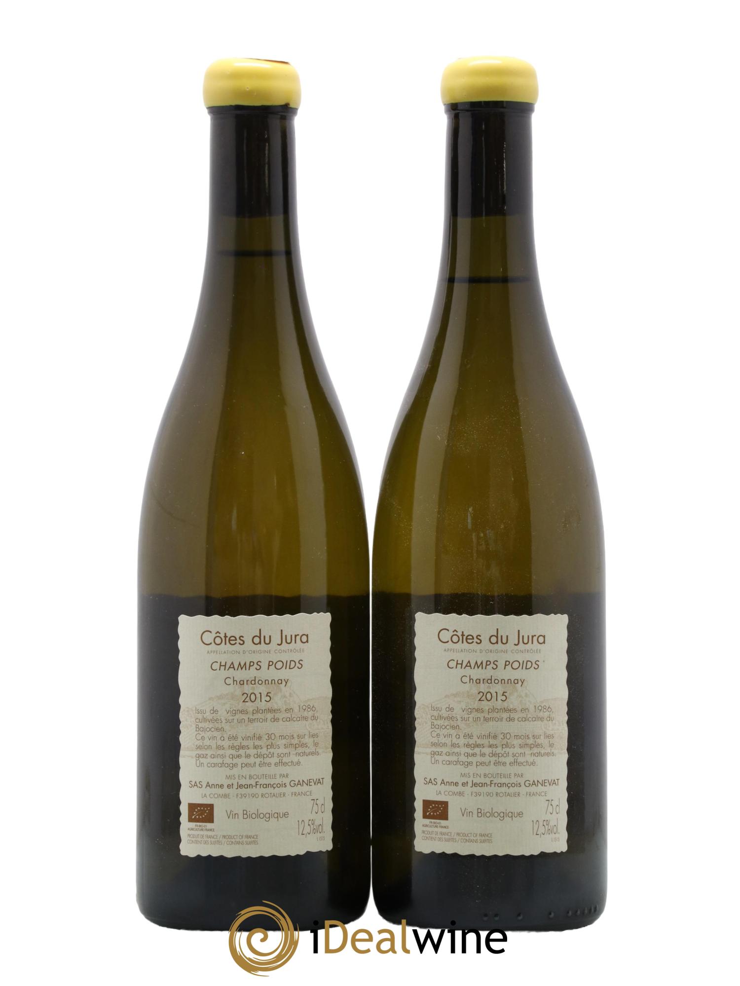 Côtes du Jura Champs Poids Anne et Jean François Ganevat 2015 - Lot de 2 bouteilles - 1