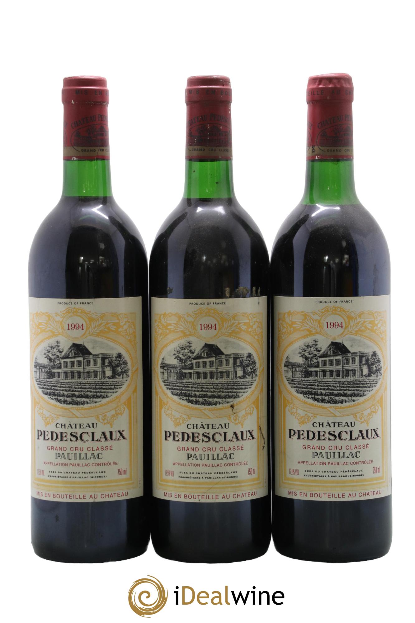 Château Pedesclaux 5ème Grand Cru Classé 1994 - Lot de 3 bouteilles - 0